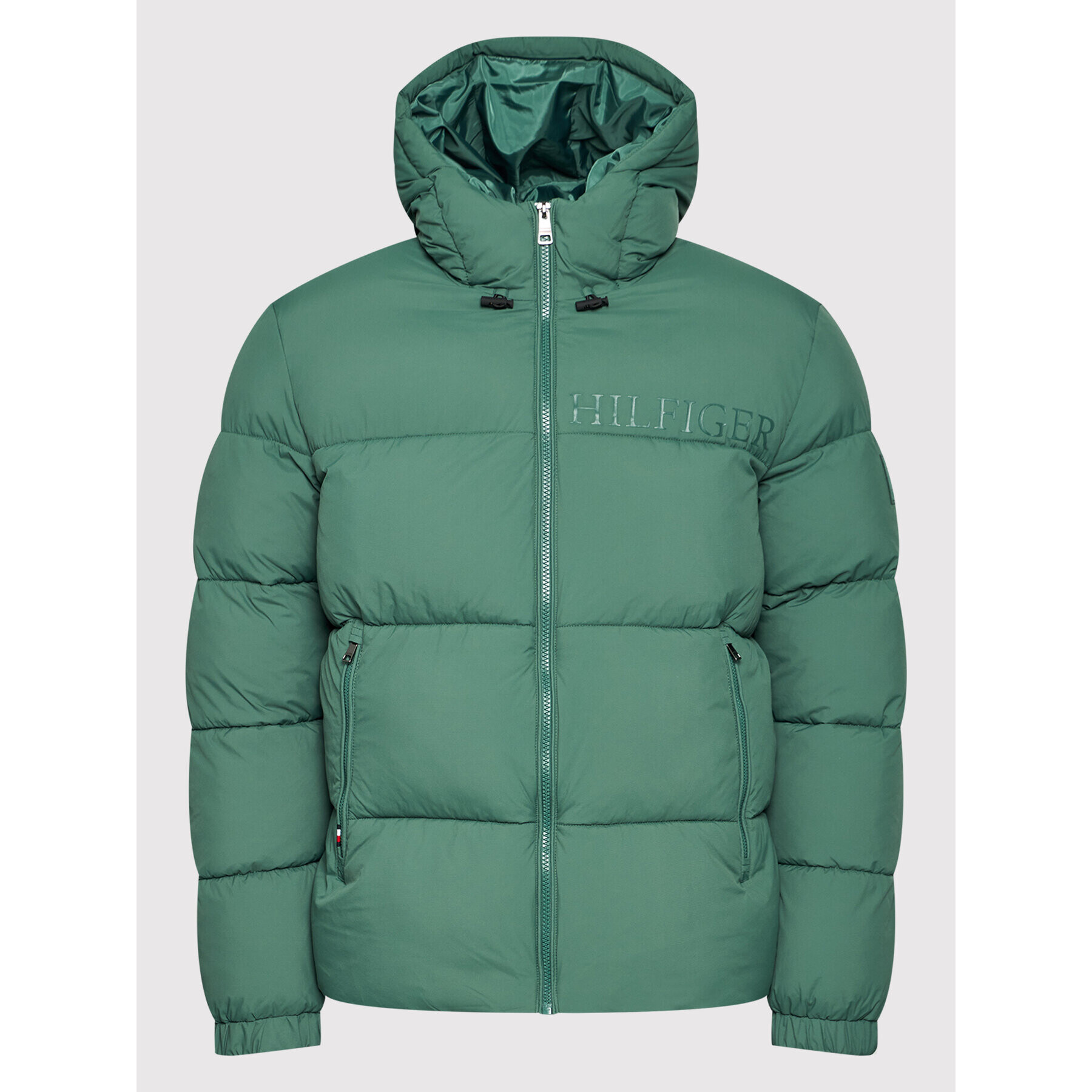 Tommy Hilfiger Пухено яке High Loft MW0MW19656 Зелен Regular Fit - Pepit.bg