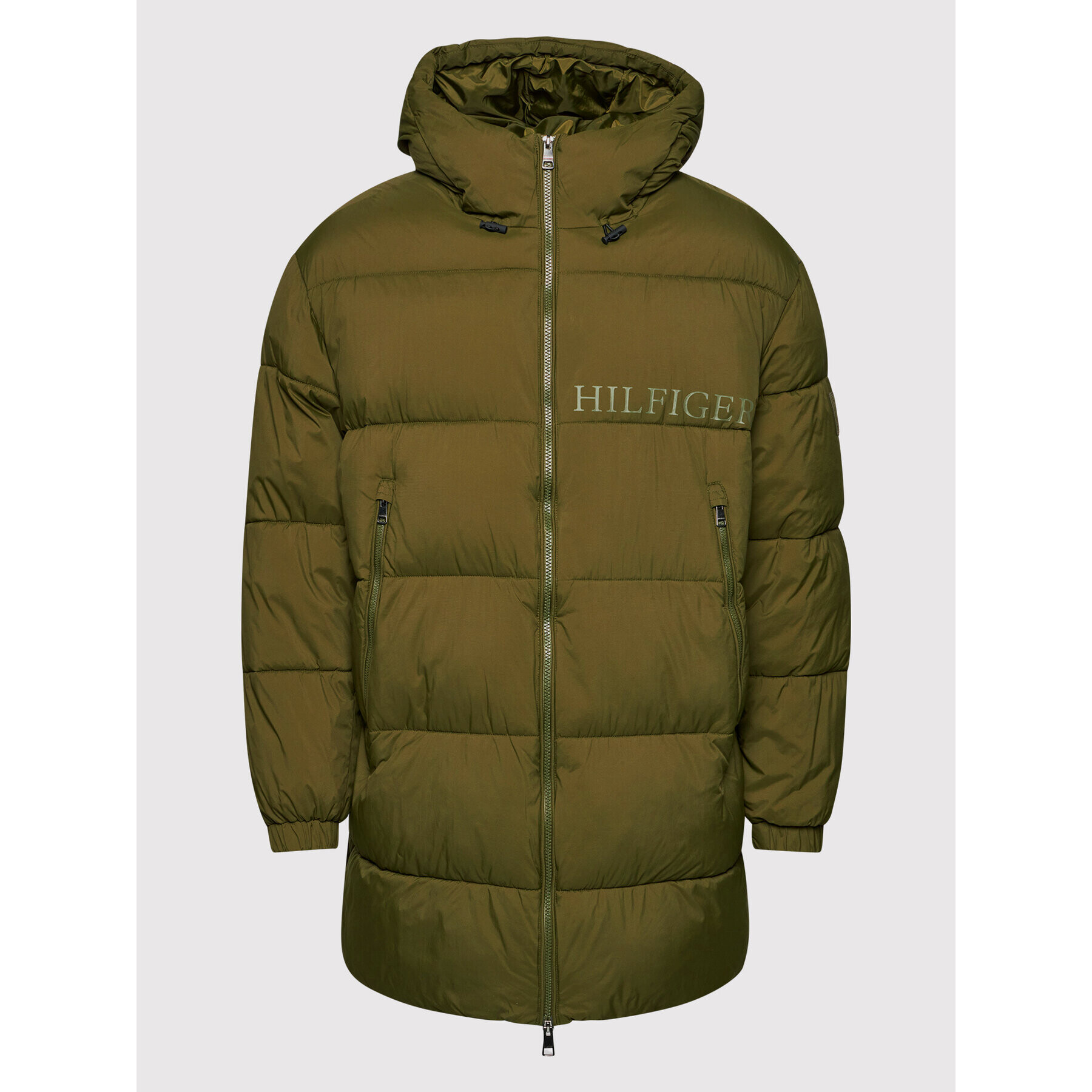 Tommy Hilfiger Пухено яке High Loft MW0MW19657 Зелен Regular Fit - Pepit.bg