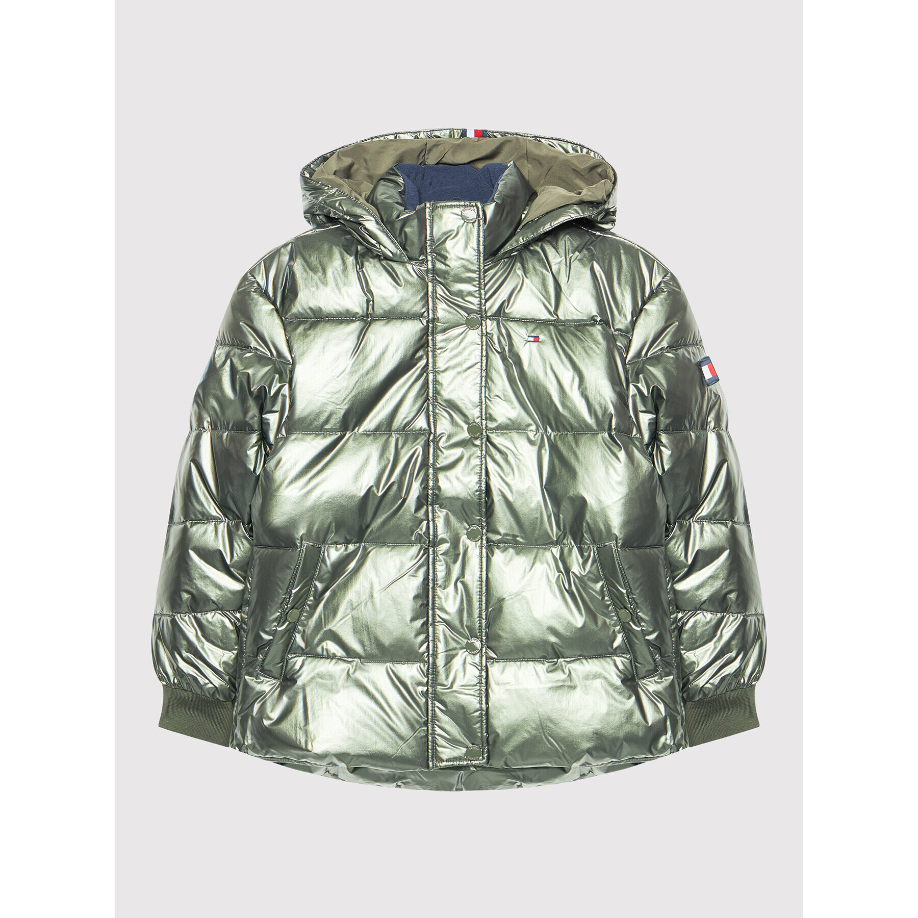 Tommy Hilfiger Пухено яке KG0KG06022 M Зелен Regular Fit - Pepit.bg