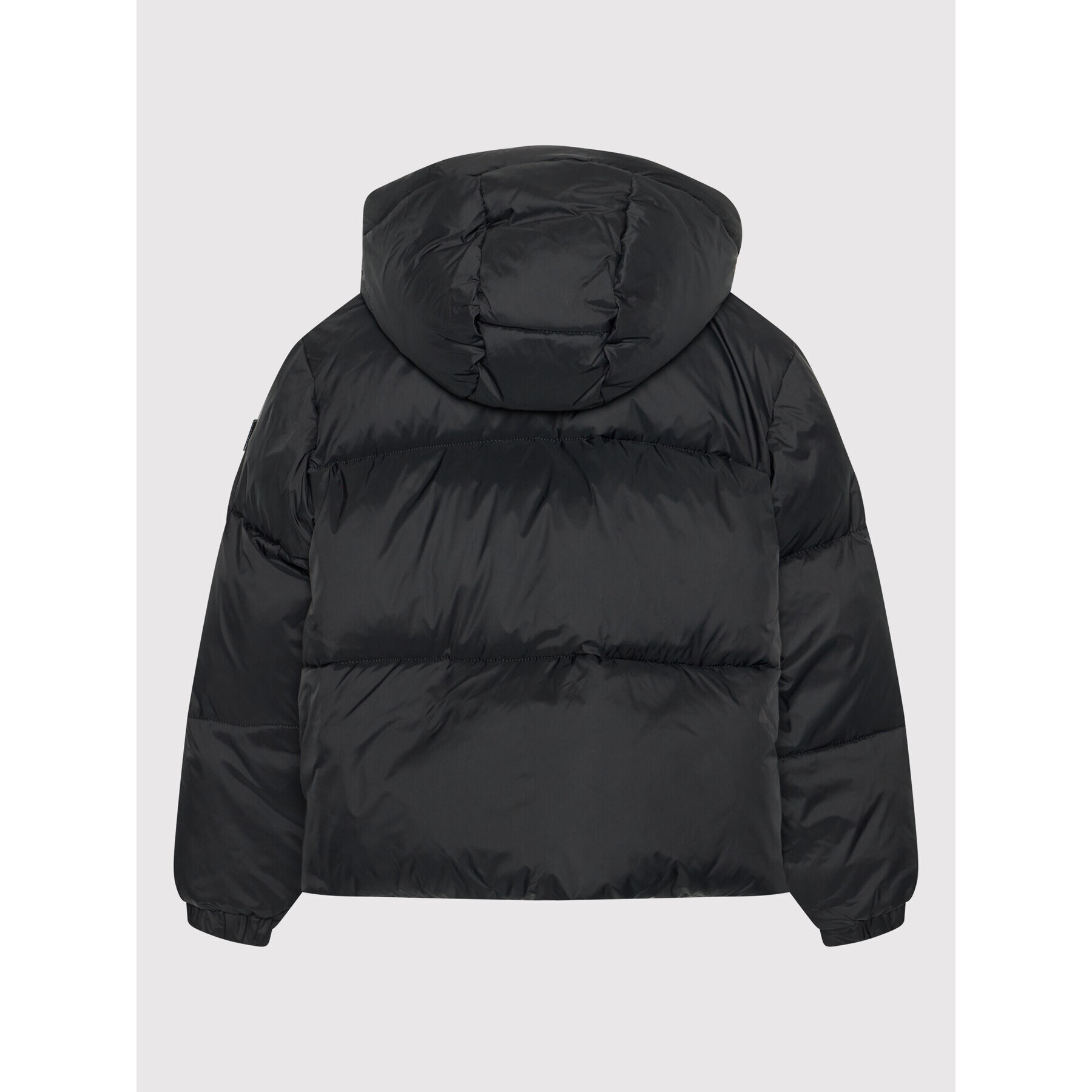 Tommy Hilfiger Пухено яке Logo KB0KB06773 D Черен Regular Fit - Pepit.bg