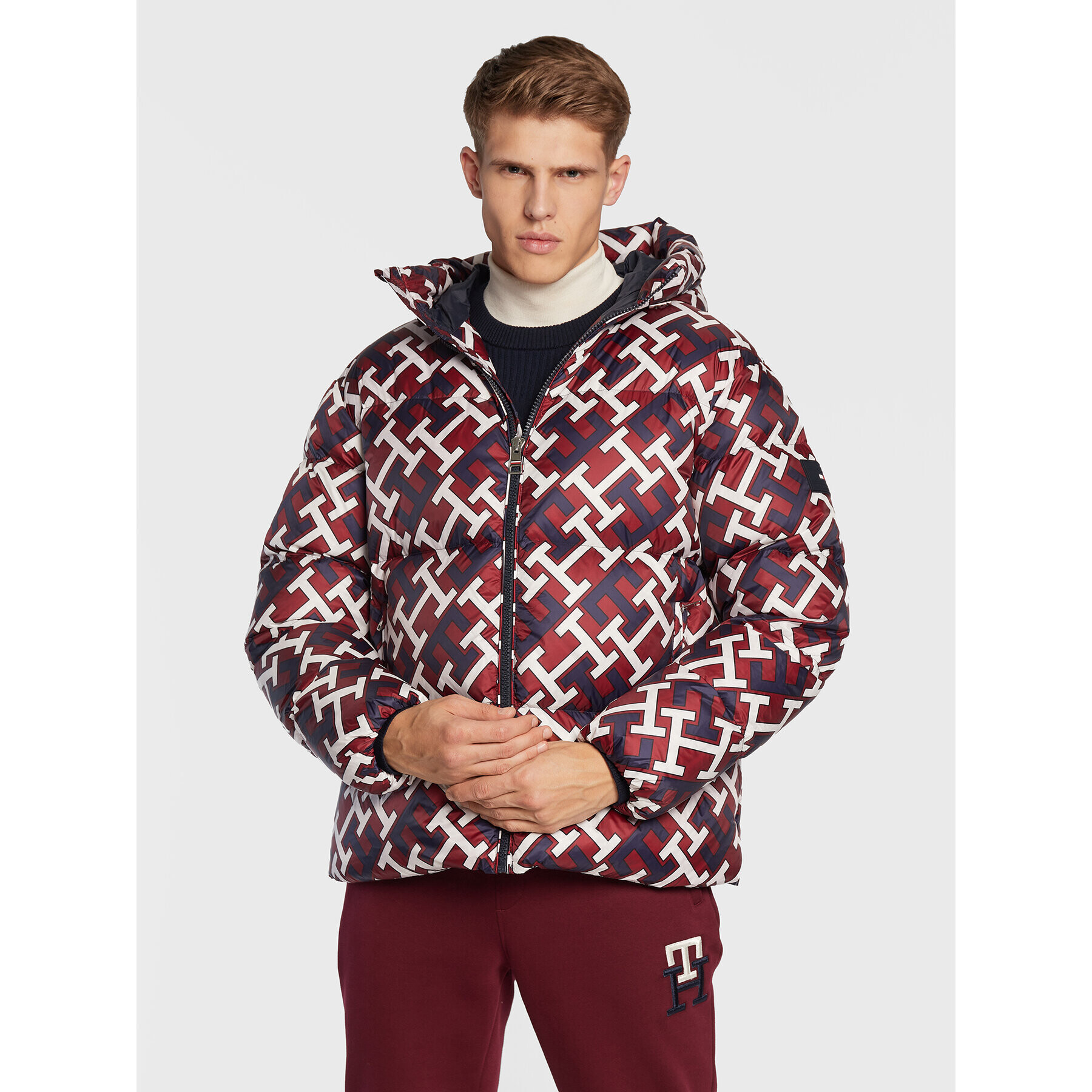 Tommy Hilfiger Пухено яке MW0MW29254 Бордо Regular Fit - Pepit.bg