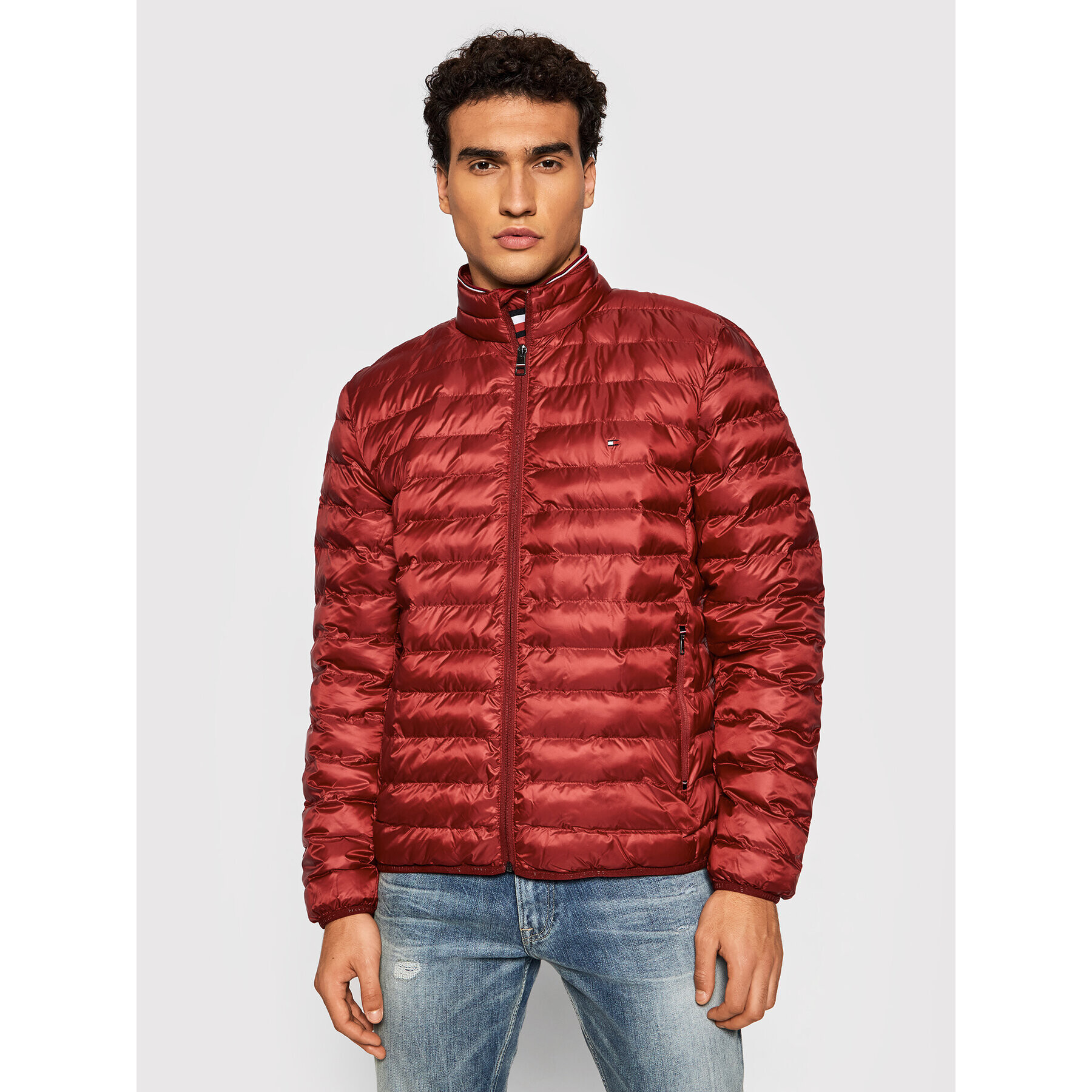 Tommy Hilfiger Пухено яке Packable Circular MW0MW18763 Бордо Regular Fit - Pepit.bg