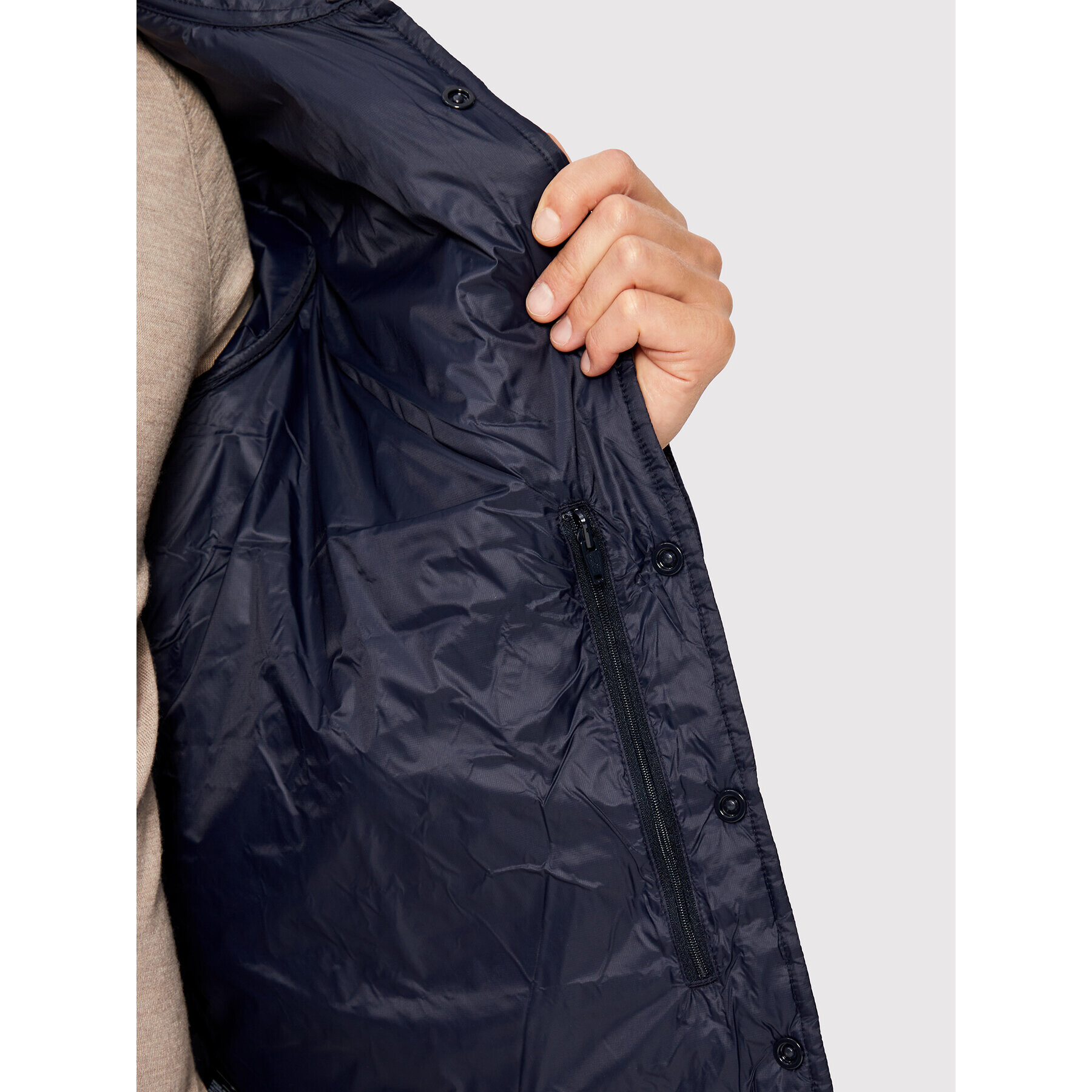 Tommy Hilfiger Пухено яке Packable MW0MW26875 Тъмносин Regular Fit - Pepit.bg