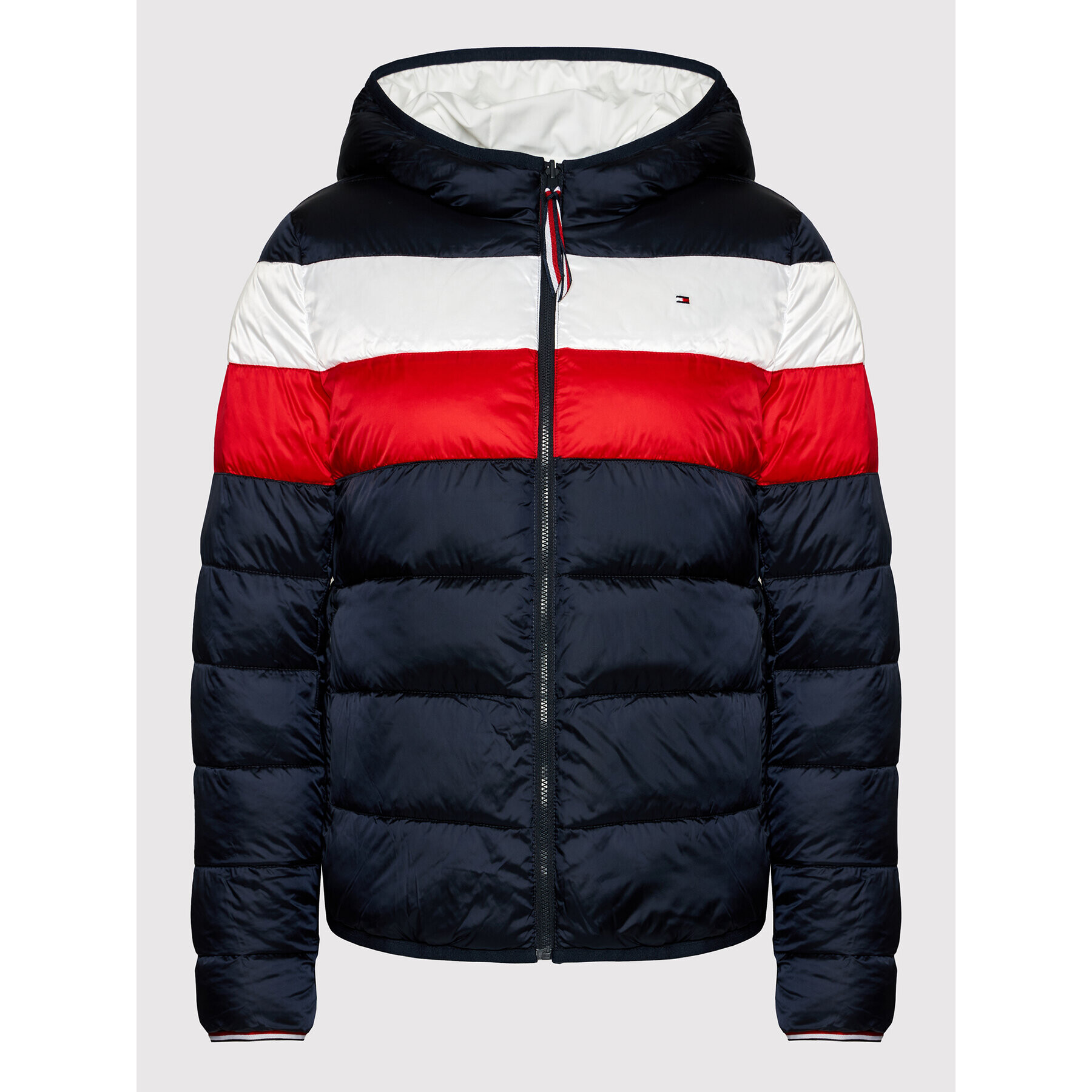 Tommy Hilfiger Пухено яке Reversible WW0WW31288 Бял Regular Fit - Pepit.bg