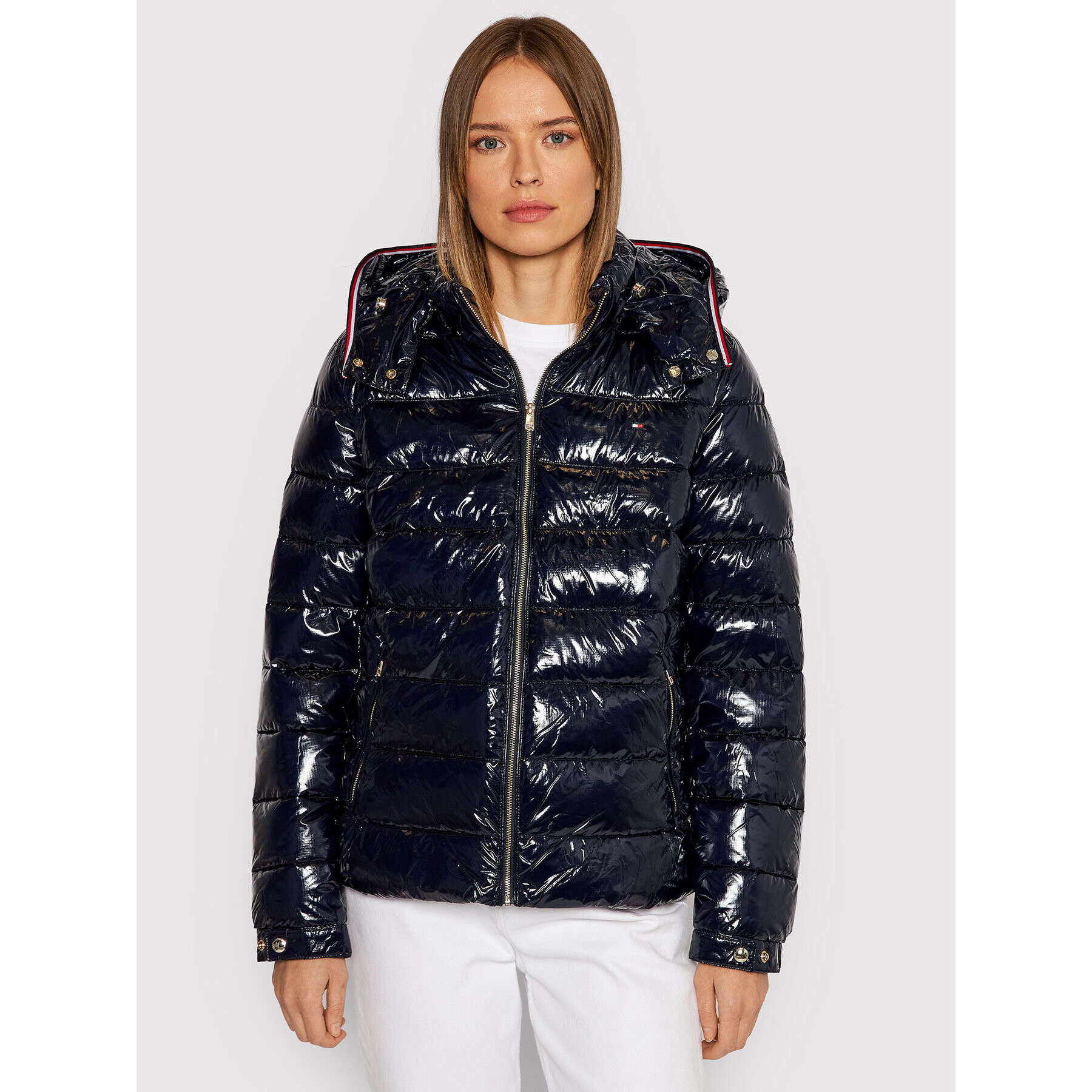 Tommy Hilfiger Пухено яке Sorona WW0WW32154 Тъмносин Regular Fit - Pepit.bg