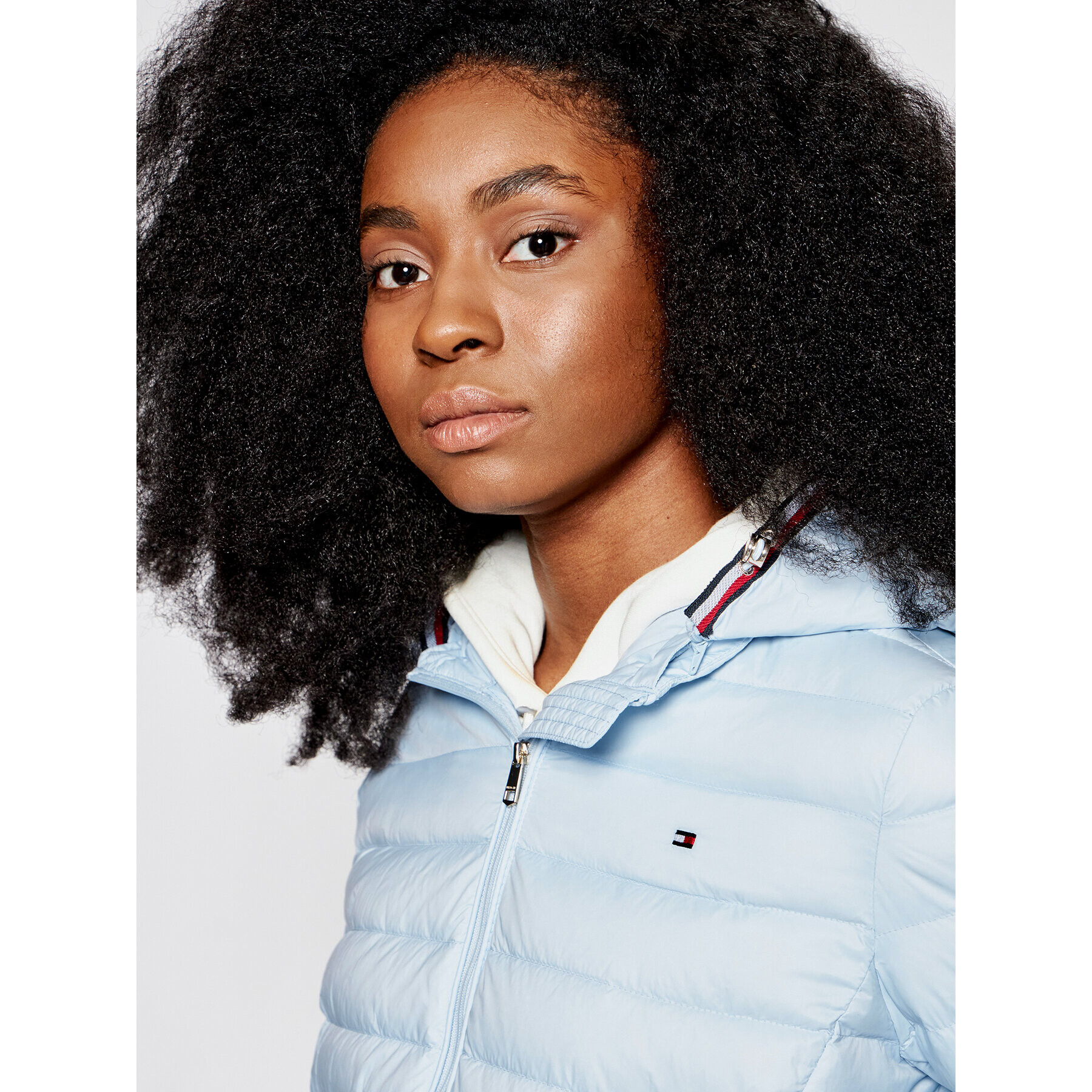 Tommy Hilfiger Пухено яке Essential WW0WW30842 Син Regular Fit - Pepit.bg