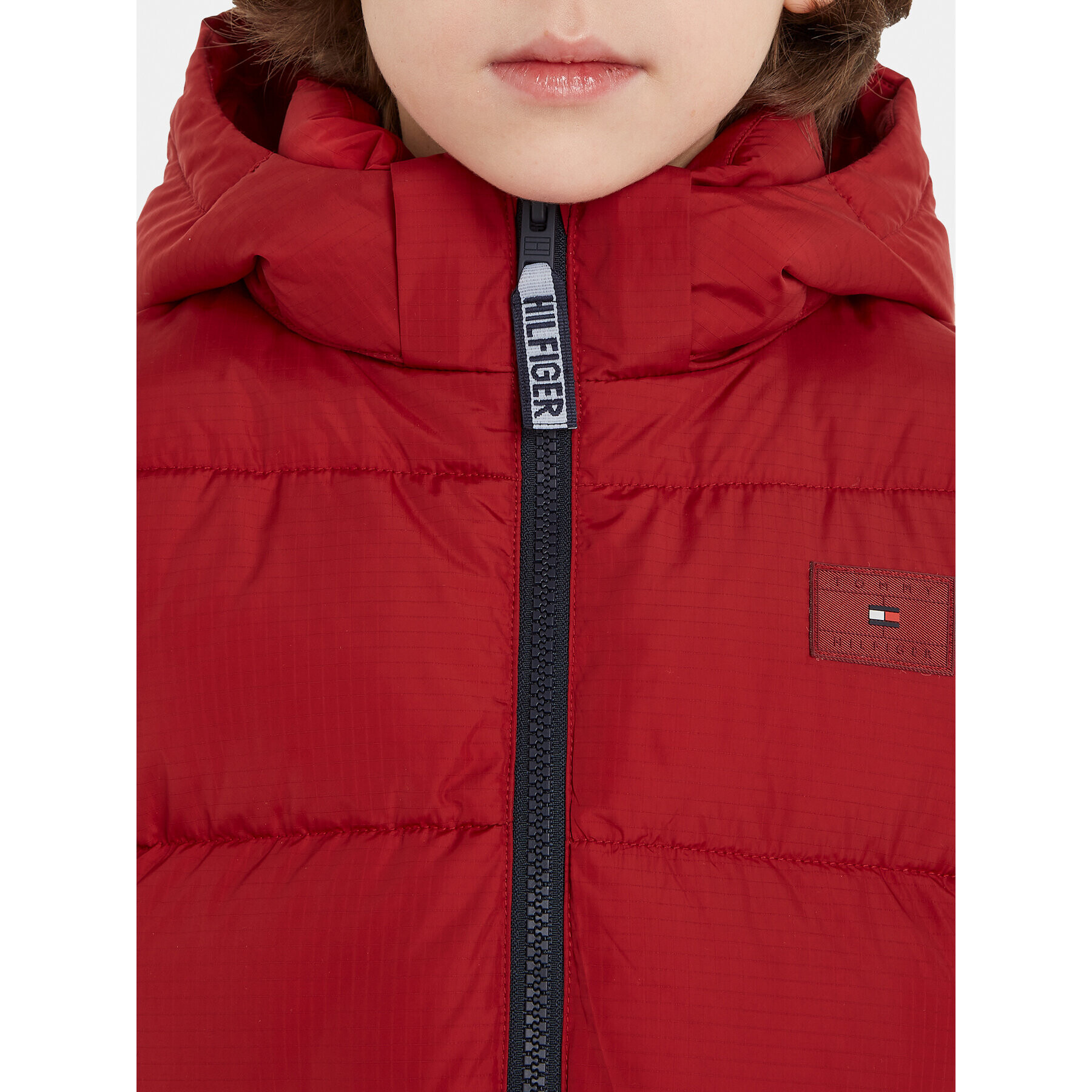 Tommy Hilfiger Пухено яке Alaska KS0KS00402 D Бордо Regular Fit - Pepit.bg