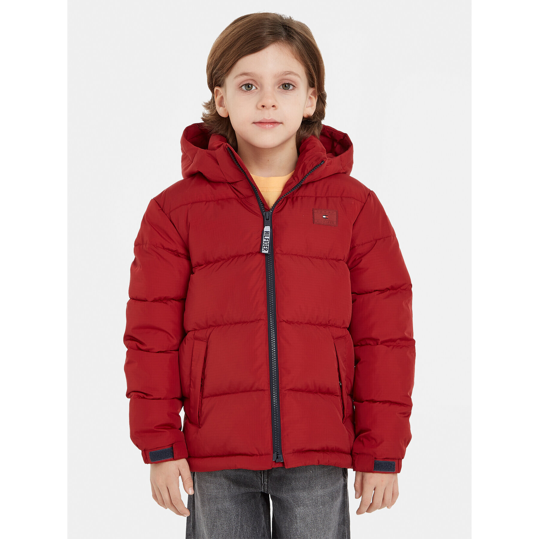 Tommy Hilfiger Пухено яке Alaska KS0KS00402 M Бордо Regular Fit - Pepit.bg