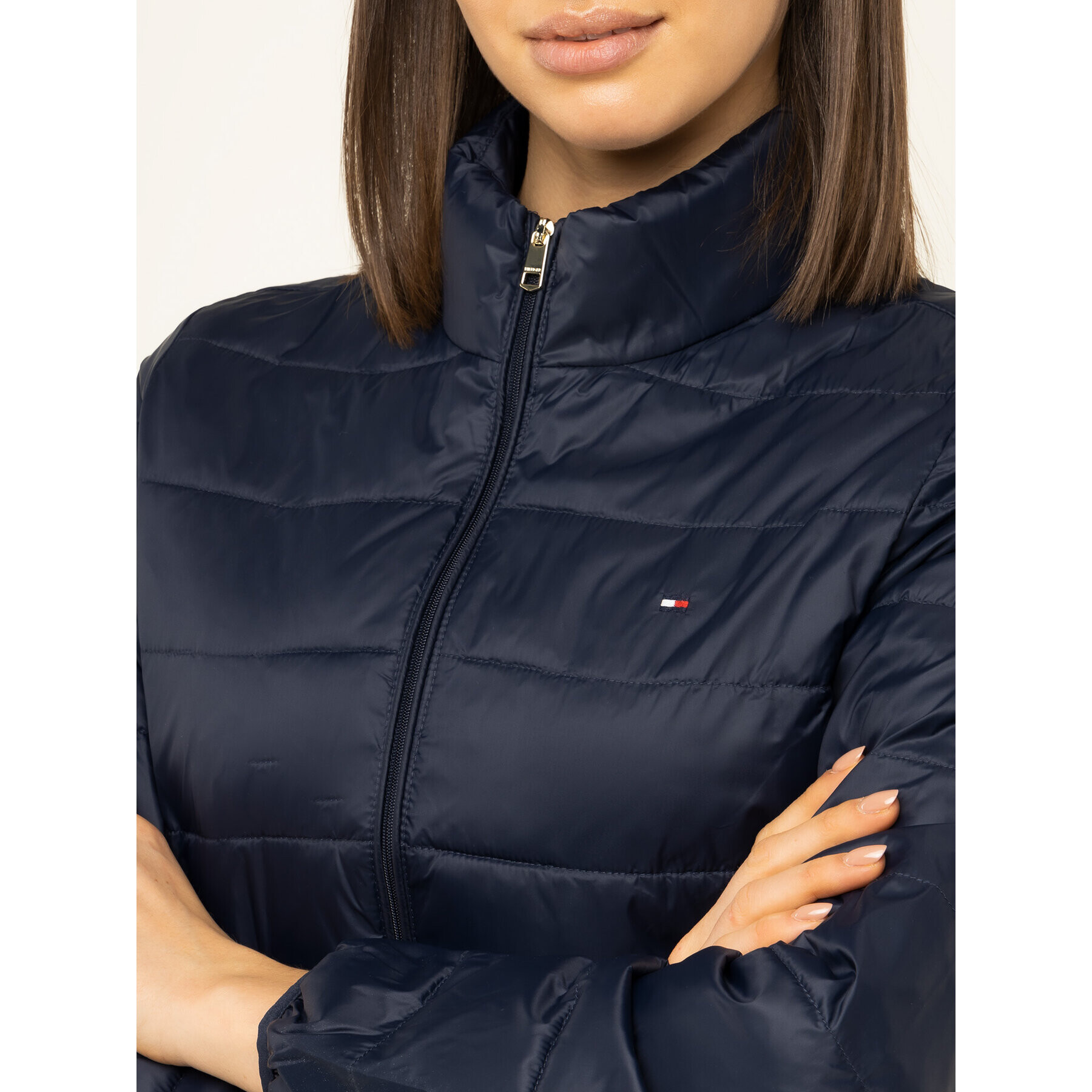 Tommy Hilfiger Пухено яке Bella WW0WW26806 Тъмносин Regular Fit - Pepit.bg