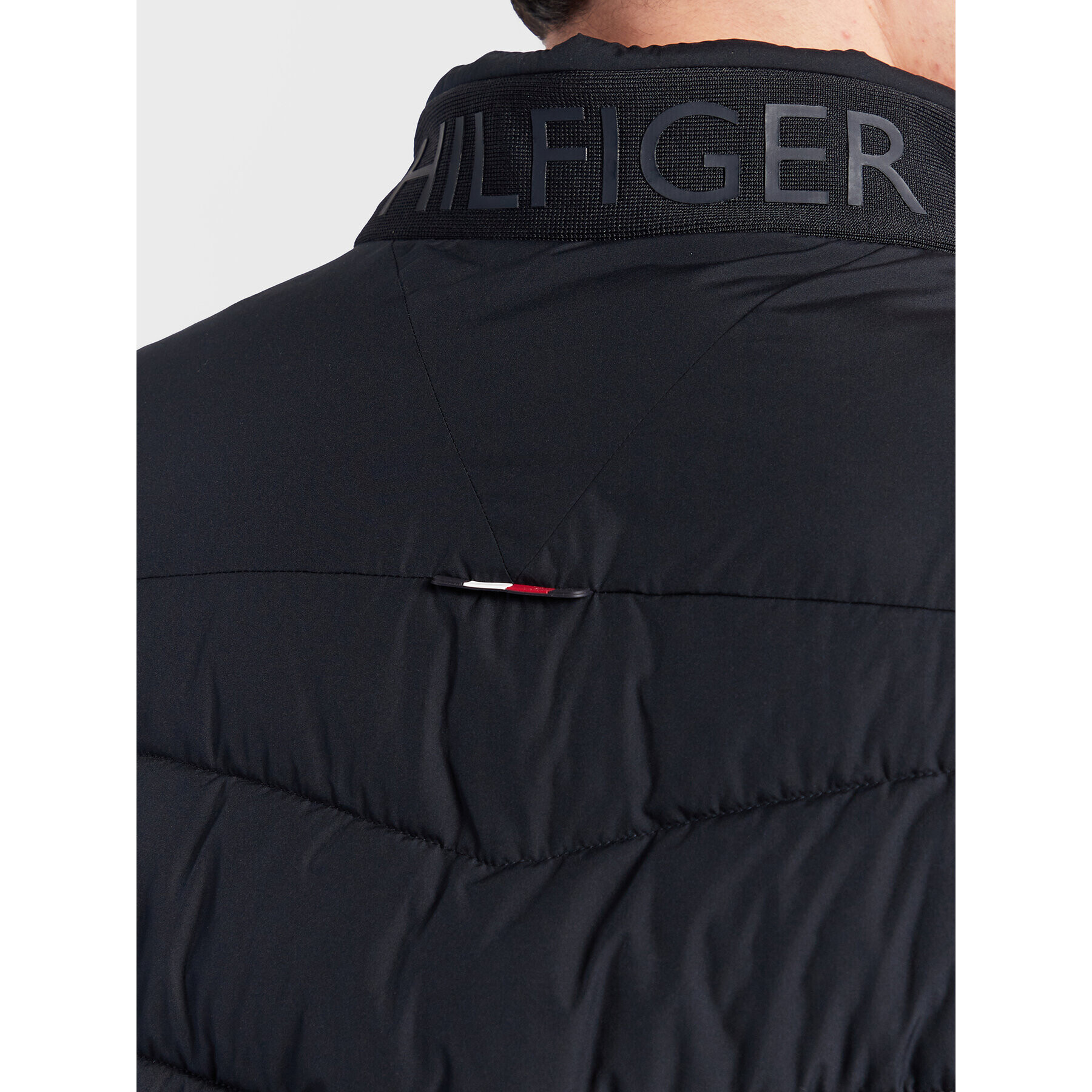 Tommy Hilfiger Пухено яке Branded Stand MW0MW29011 Тъмносин Regular Fit - Pepit.bg