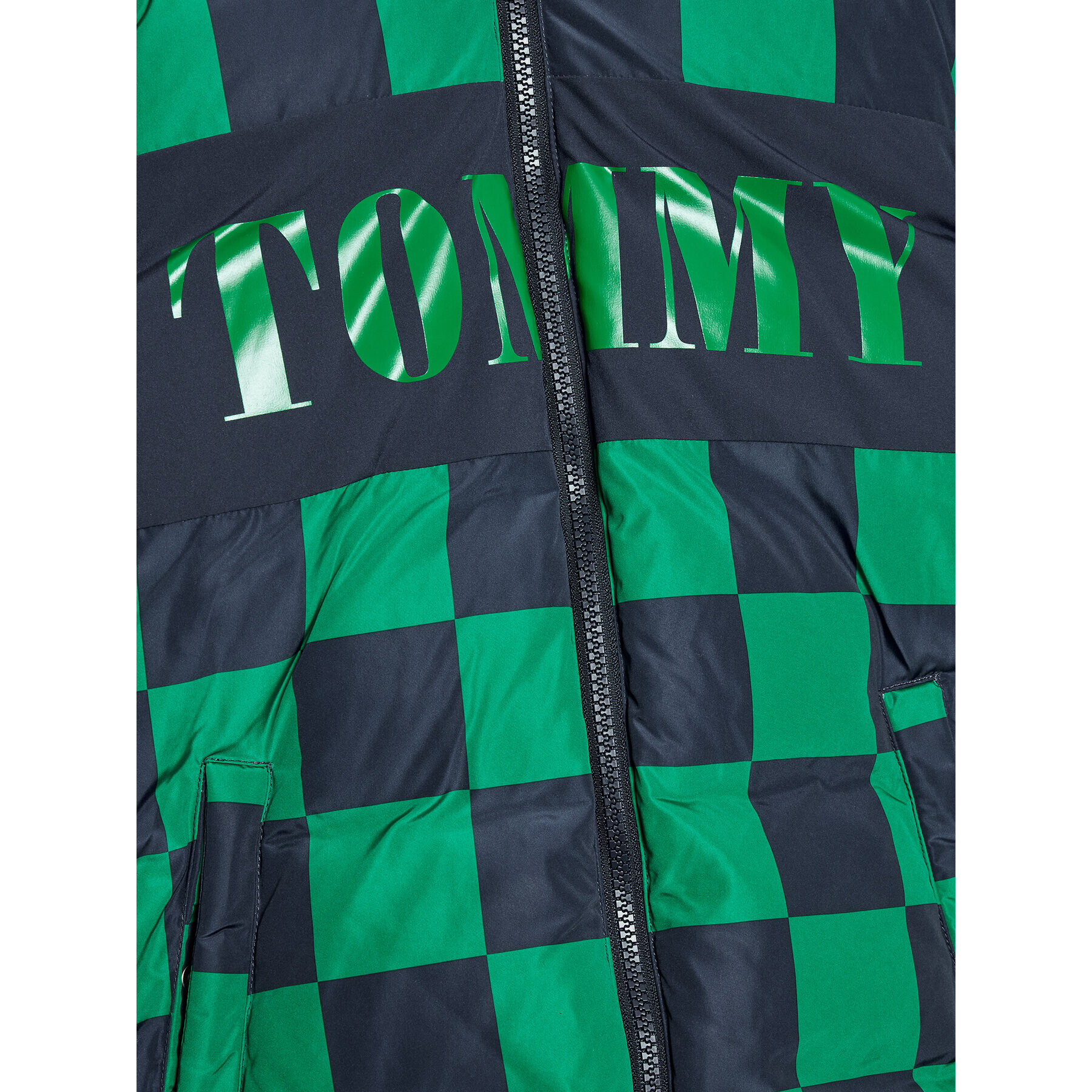 Tommy Hilfiger Пухено яке Checker Board KB0KB07814 D Тъмносин Regular Fit - Pepit.bg