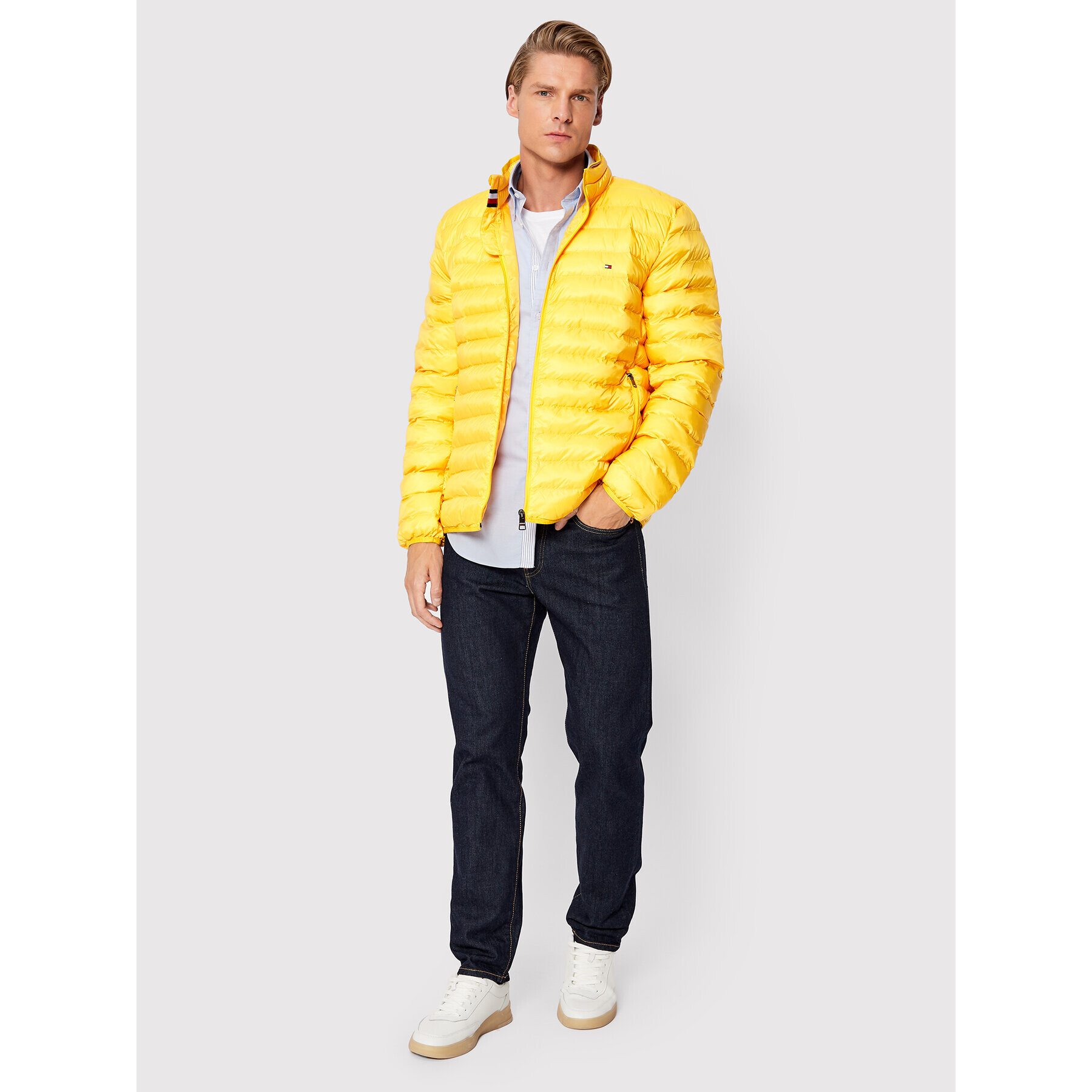 Tommy Hilfiger Пухено яке Circular MW0MW18763 Жълт Regular Fit - Pepit.bg