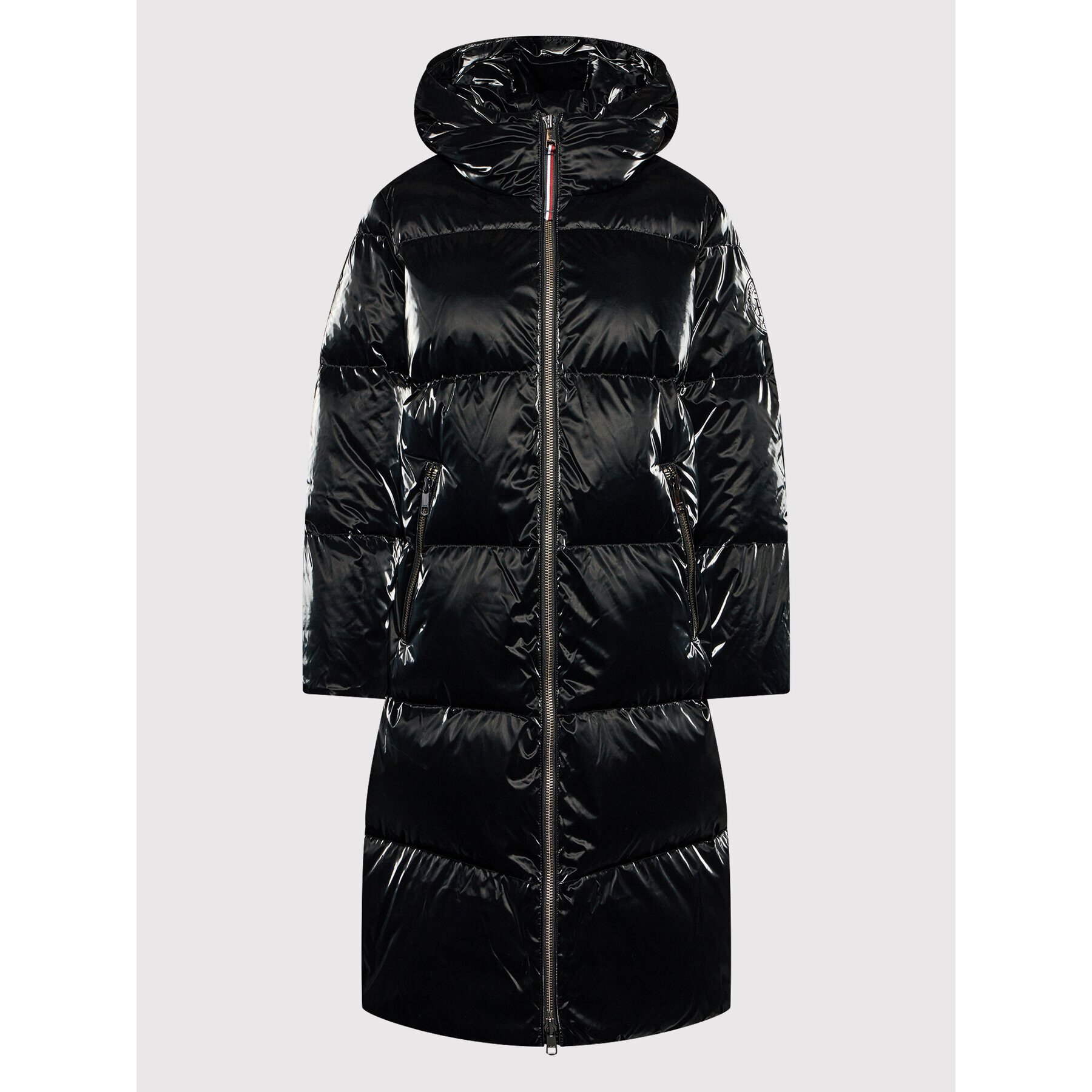 Tommy Hilfiger Пухено яке Elevated Glossy WW0WW31913 Черен Regular Fit - Pepit.bg