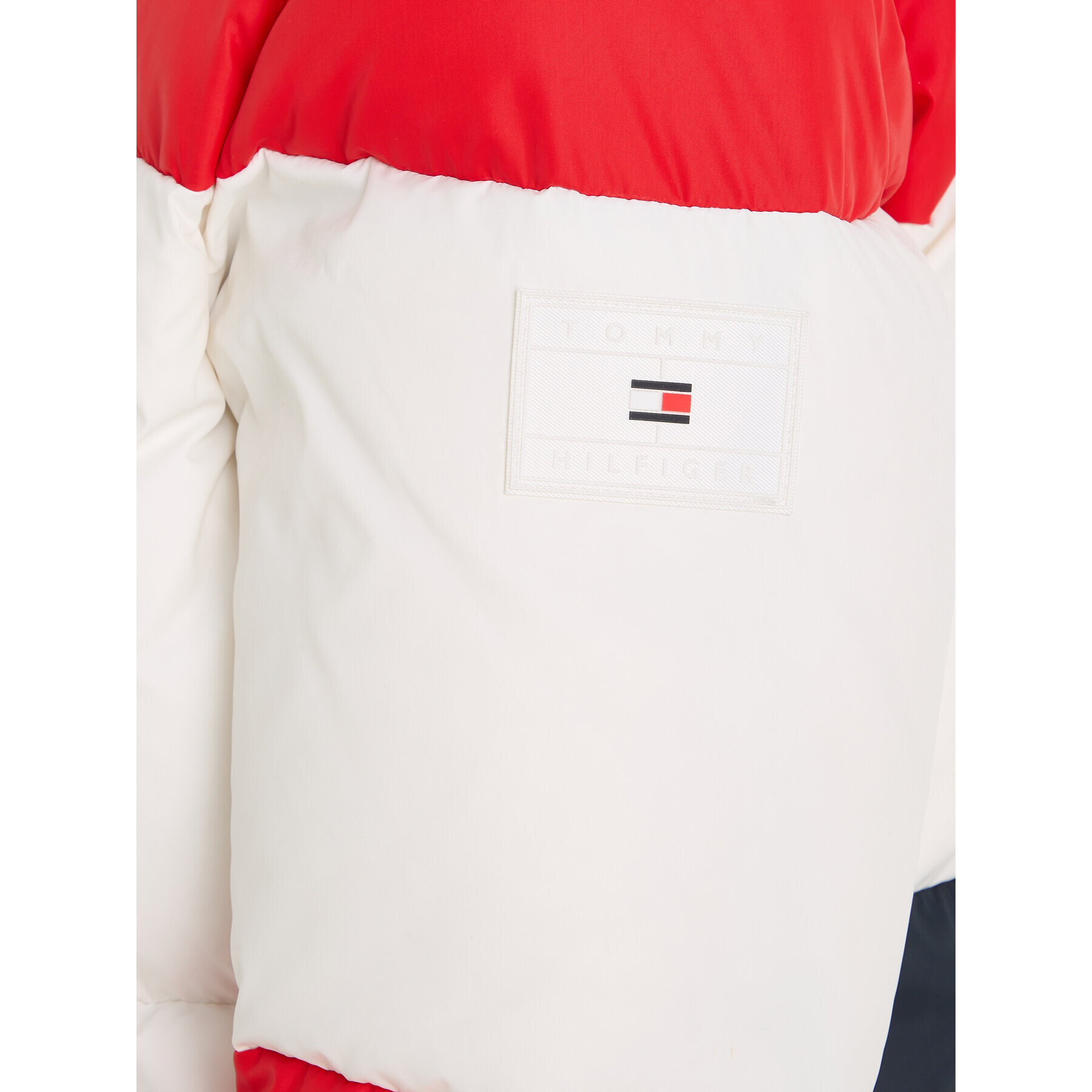 Tommy Hilfiger Пухено яке Essential Colorblock KB0KB08559 M Червен Regular Fit - Pepit.bg