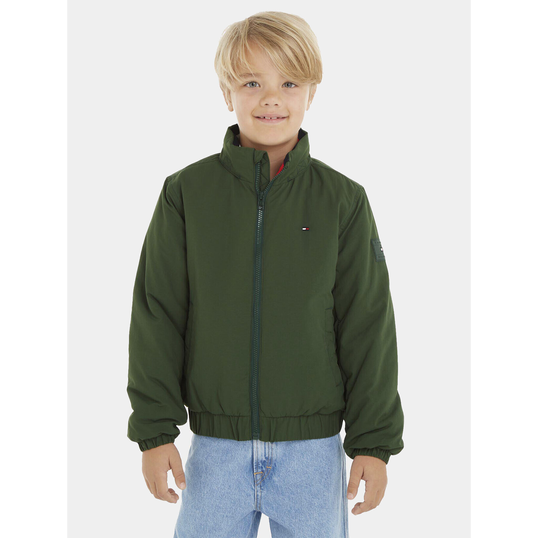 Tommy Hilfiger Пухено яке Essential KB0KB08337 D Зелен Regular Fit - Pepit.bg