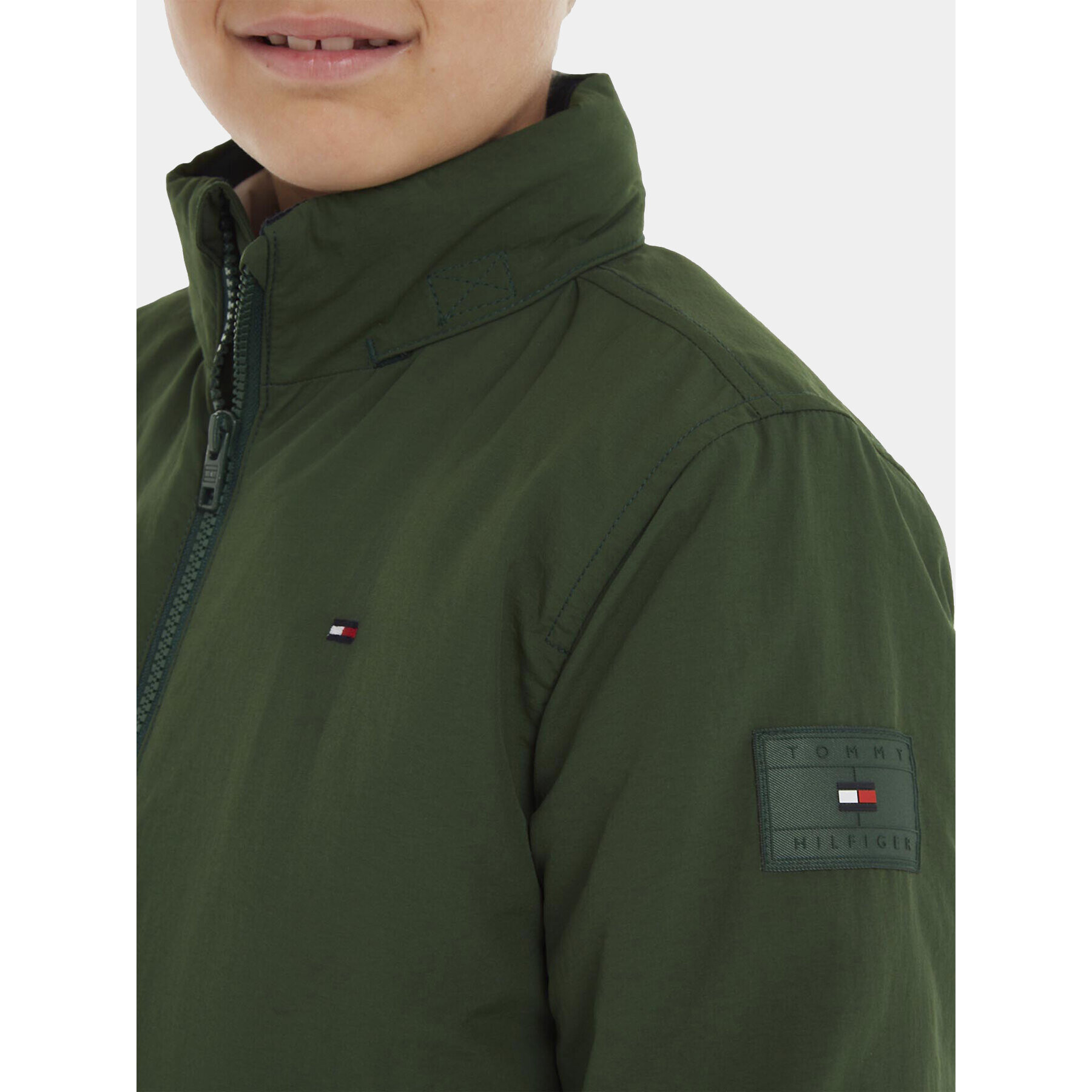 Tommy Hilfiger Пухено яке Essential KB0KB08337 D Зелен Regular Fit - Pepit.bg