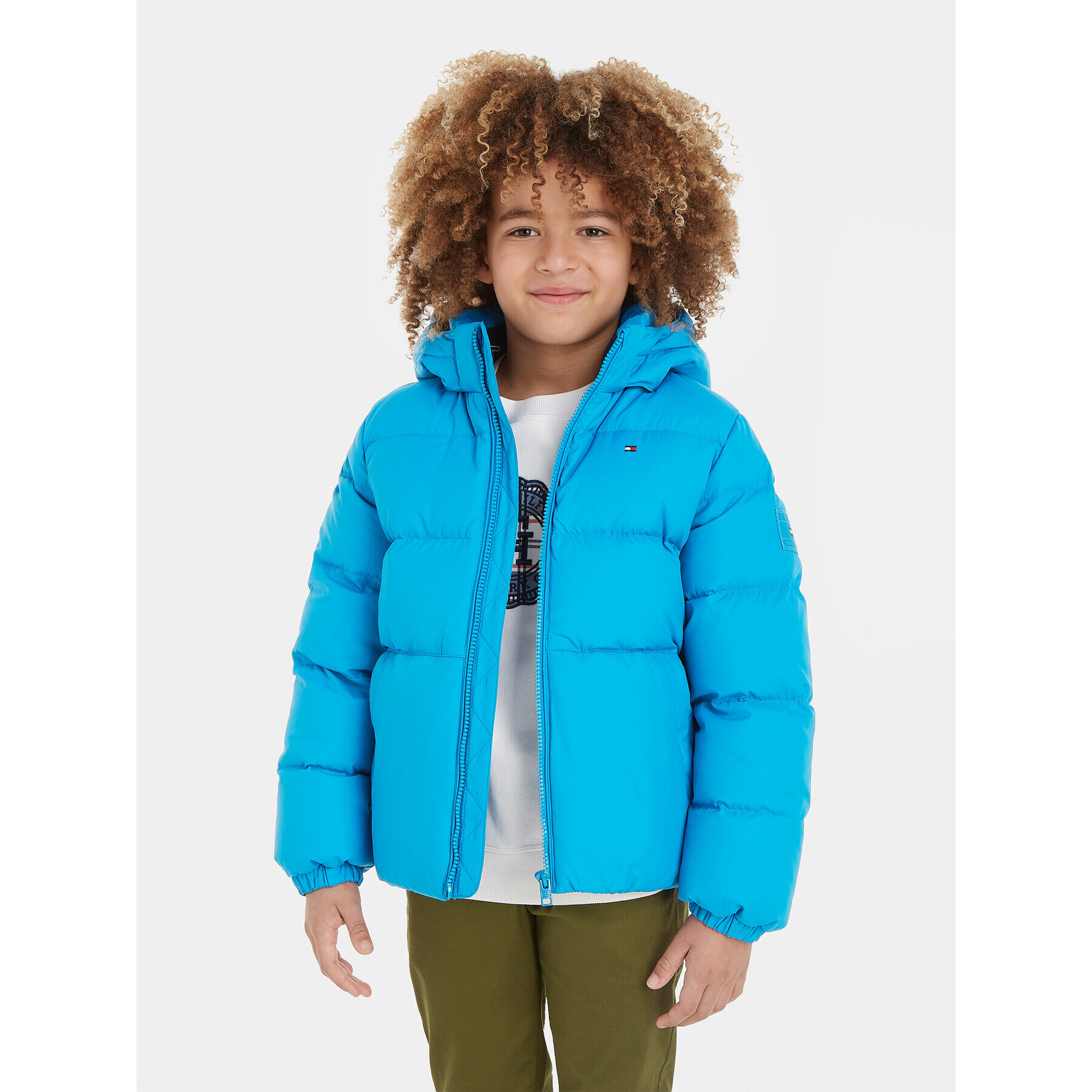 Tommy Hilfiger Пухено яке Essential KB0KB08341 M Син Regular Fit - Pepit.bg