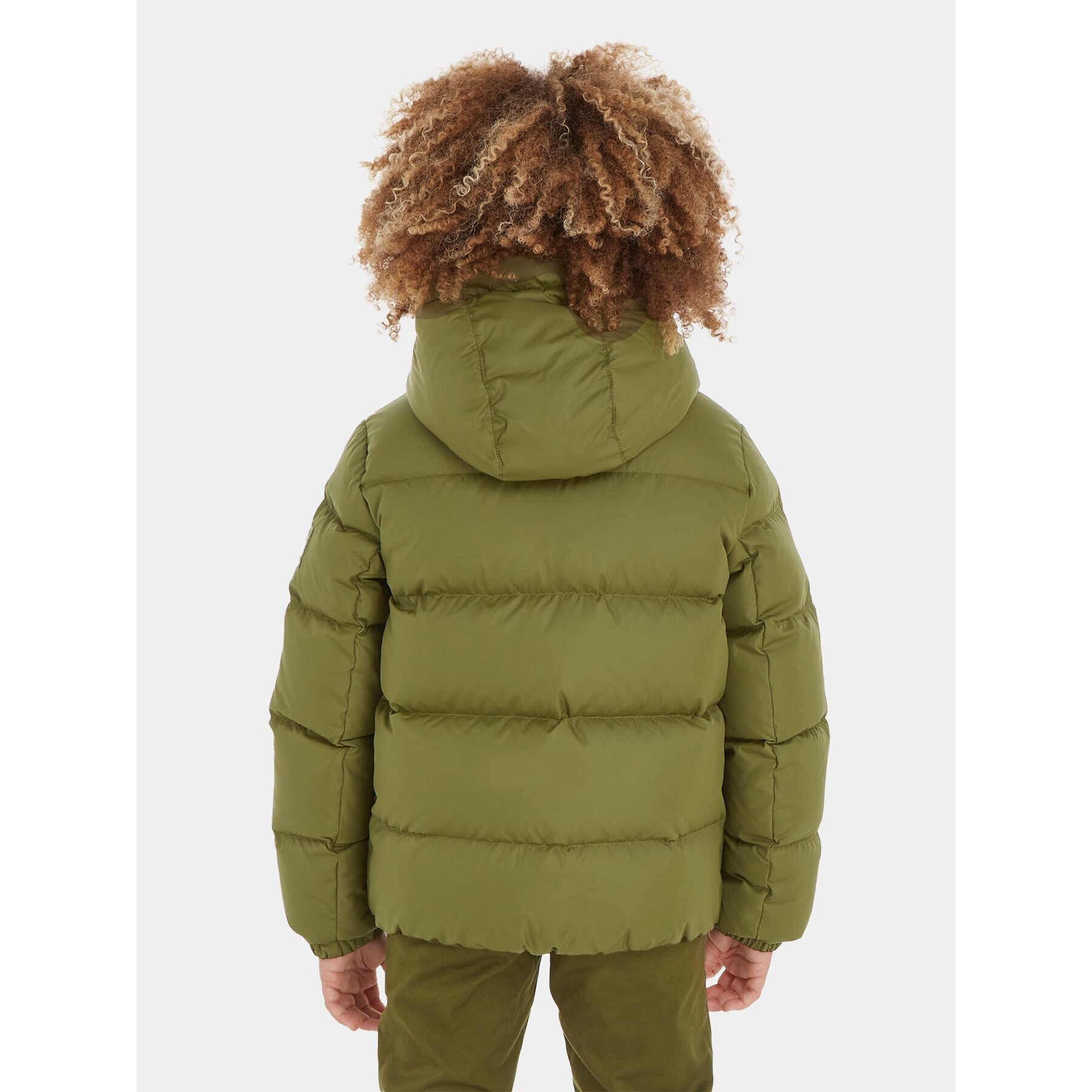 Tommy Hilfiger Пухено яке Essential KB0KB08341 M Зелен Regular Fit - Pepit.bg