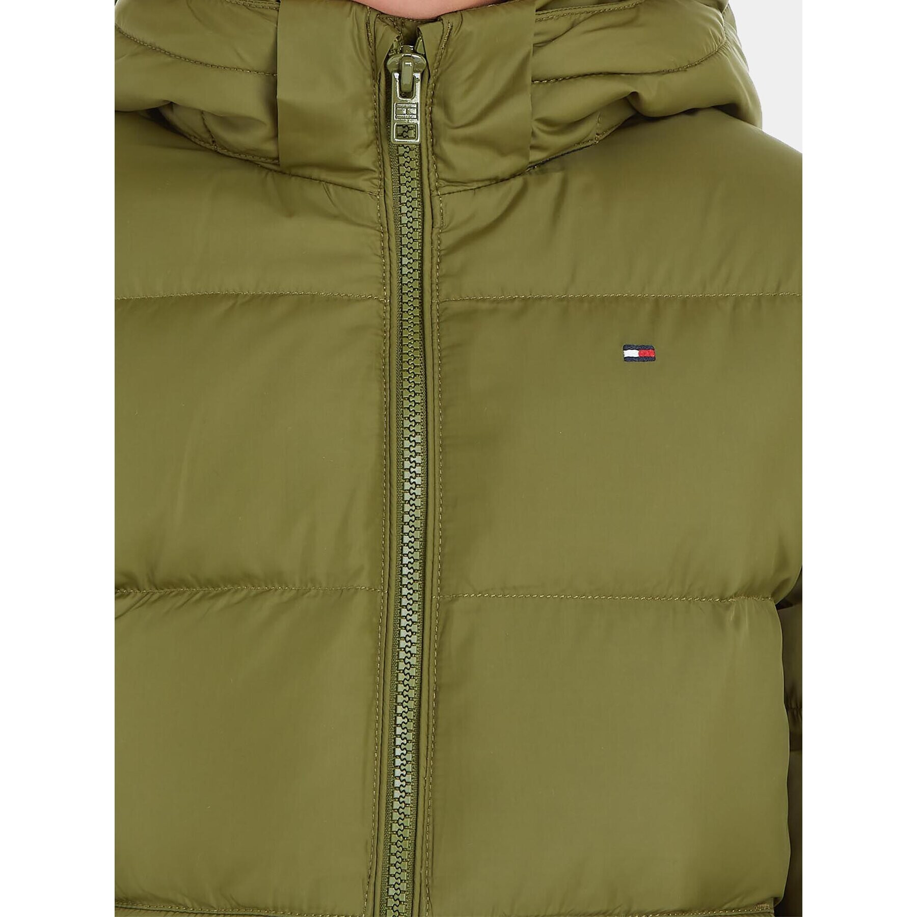 Tommy Hilfiger Пухено яке Essential KB0KB08341 M Зелен Regular Fit - Pepit.bg