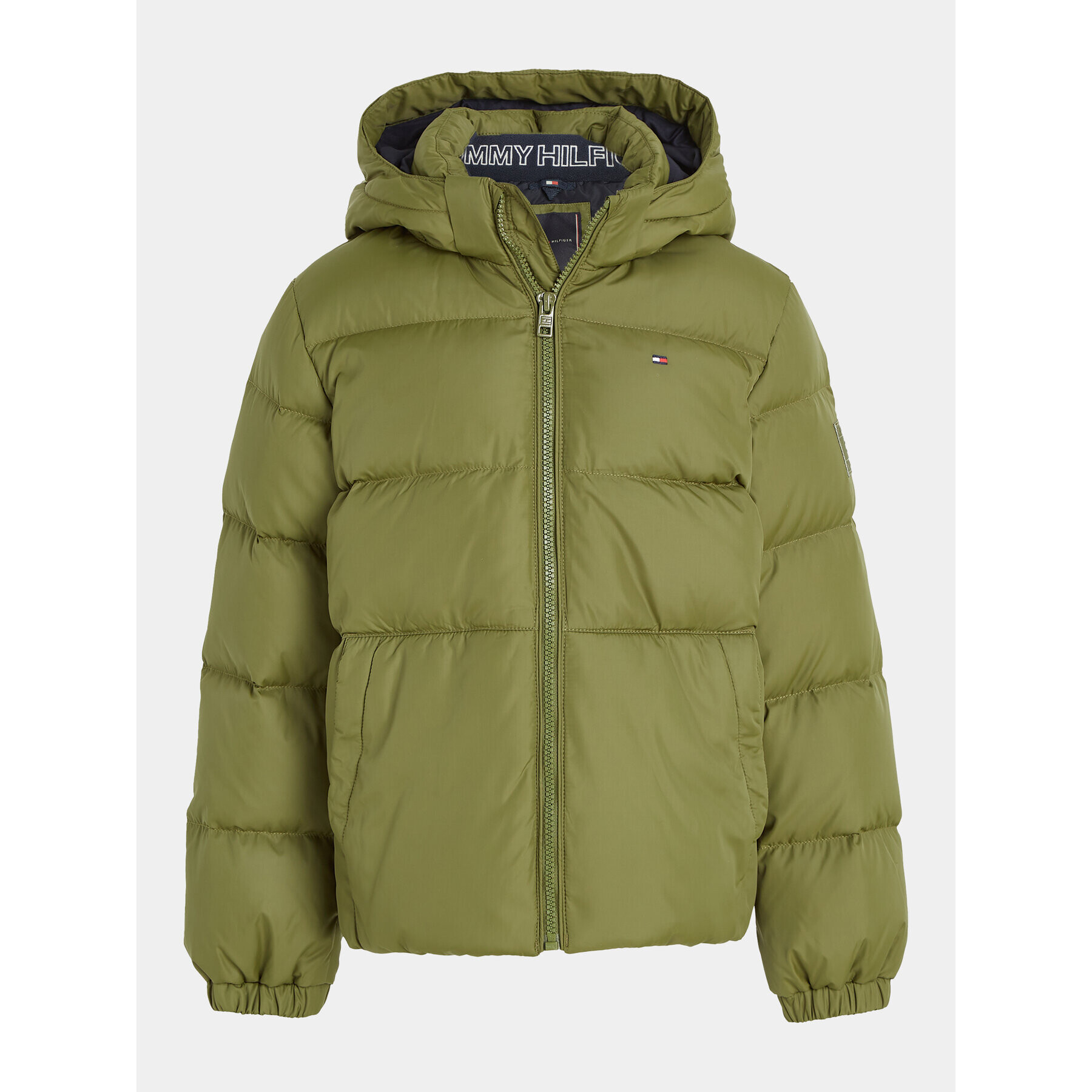 Tommy Hilfiger Пухено яке Essential KB0KB08341 S Зелен Regular Fit - Pepit.bg