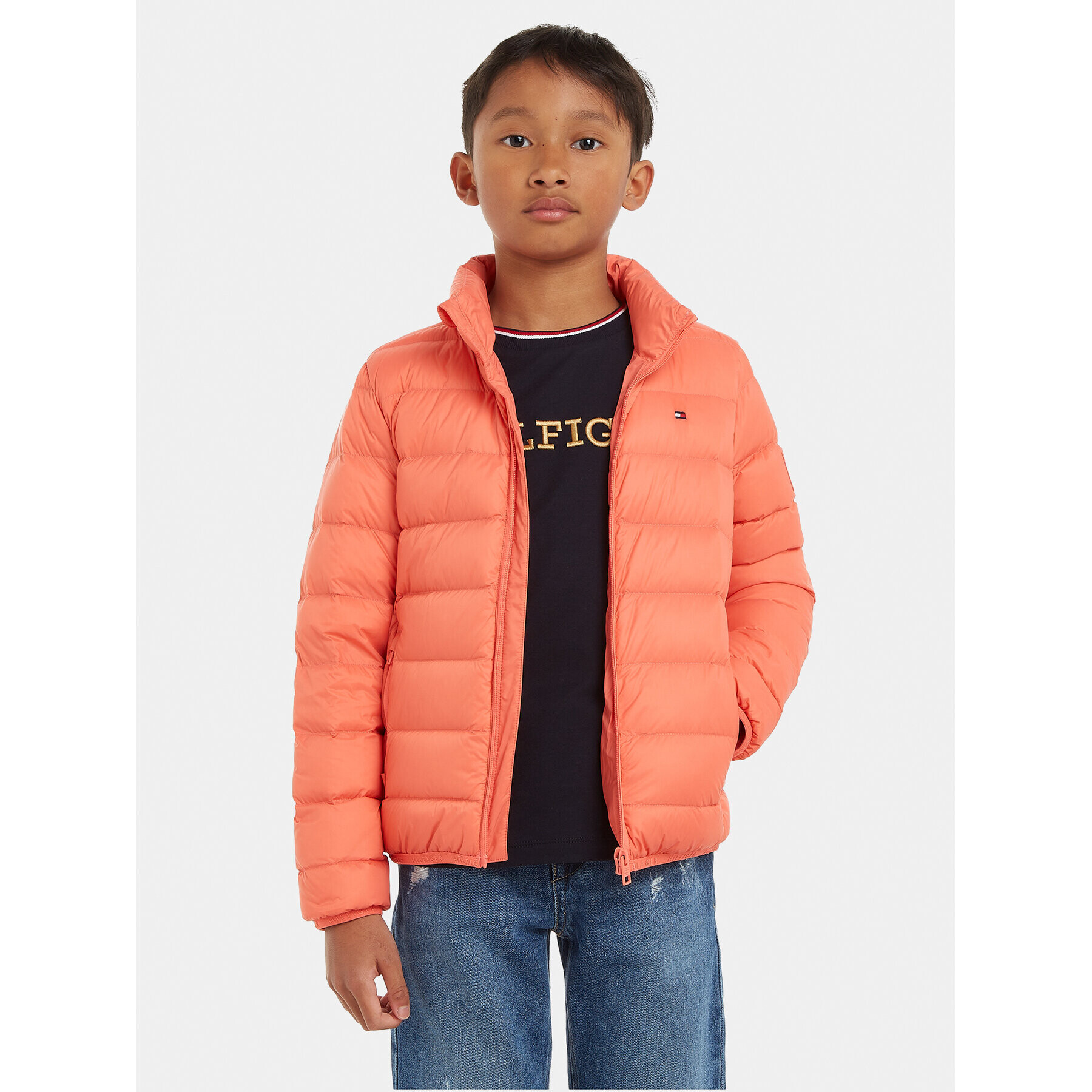Tommy Hilfiger Пухено яке Essential KS0KS00440 D Розов Regular Fit - Pepit.bg