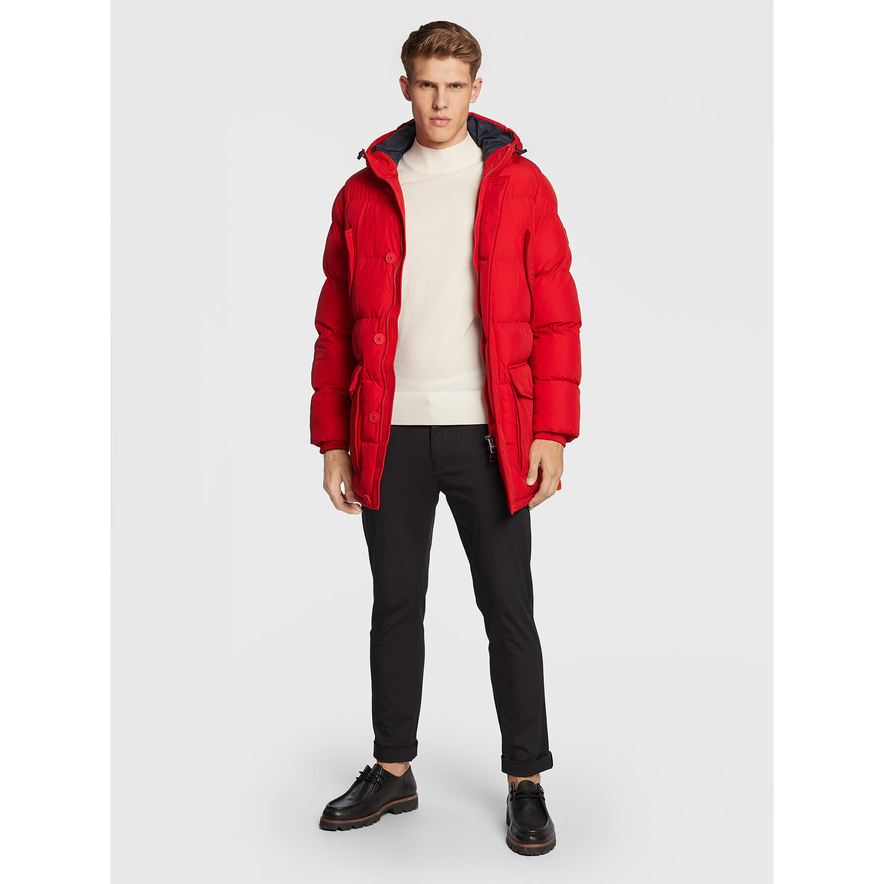 Tommy Hilfiger Пухено яке Essential Rockie MW0MW27687 Червен Regular Fit - Pepit.bg