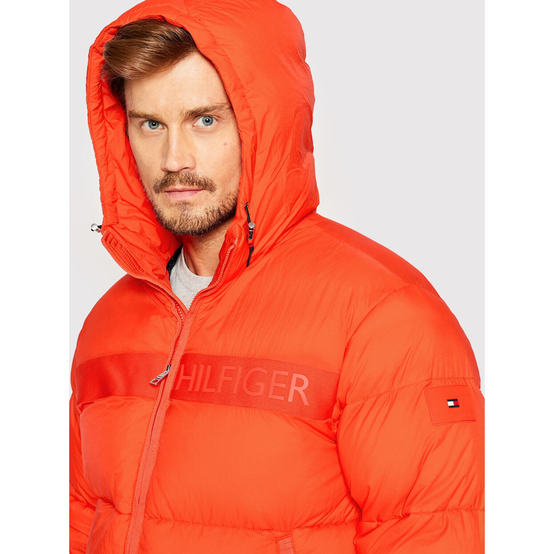 Tommy Hilfiger Пухено яке High Loft MW0MW27679 Оранжев Regular Fit - Pepit.bg