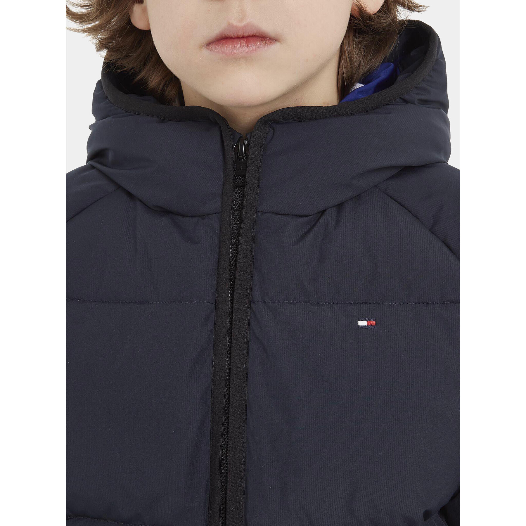 Tommy Hilfiger Пухено яке KB0KB08342 D Син Regular Fit - Pepit.bg