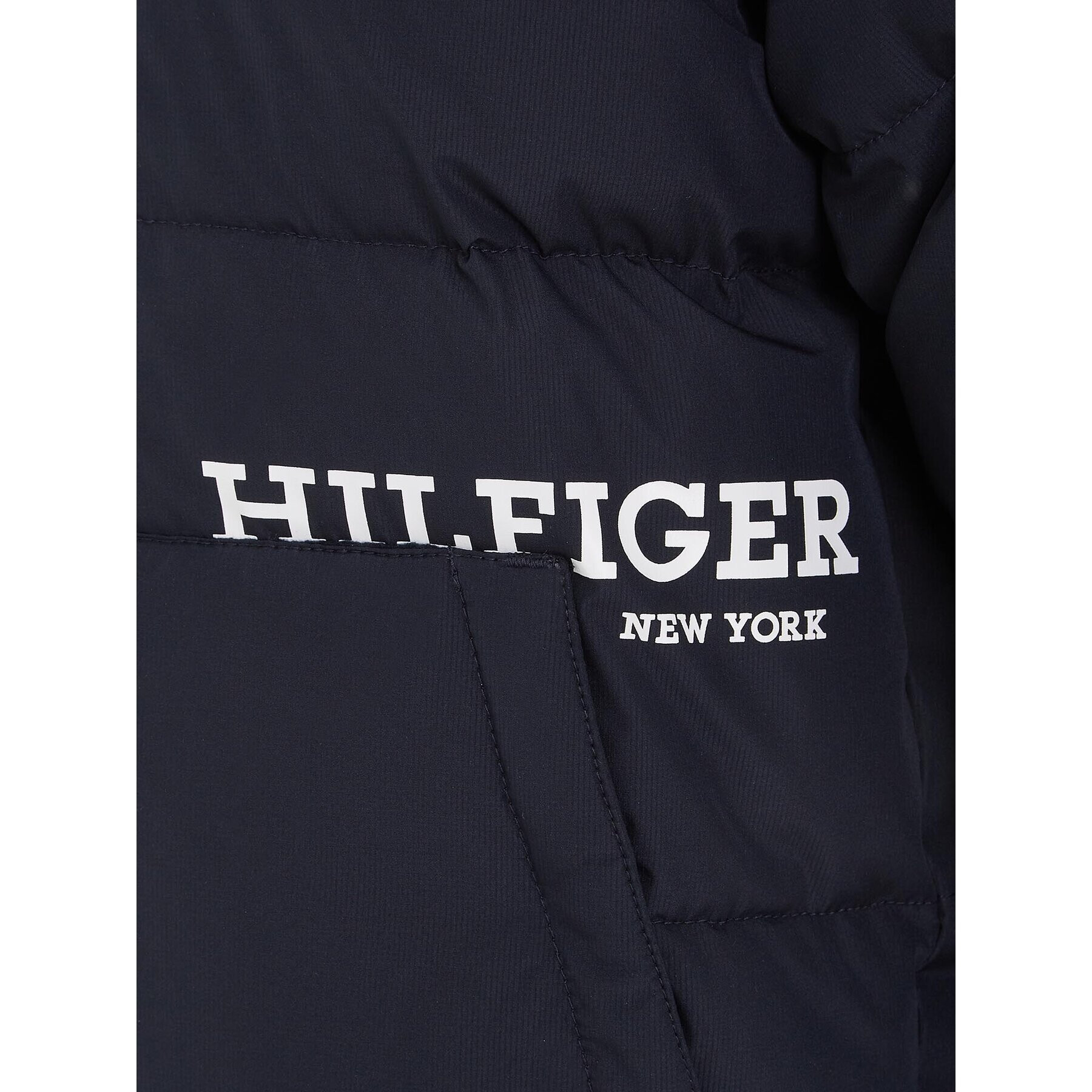 Tommy Hilfiger Пухено яке KB0KB08342 D Син Regular Fit - Pepit.bg