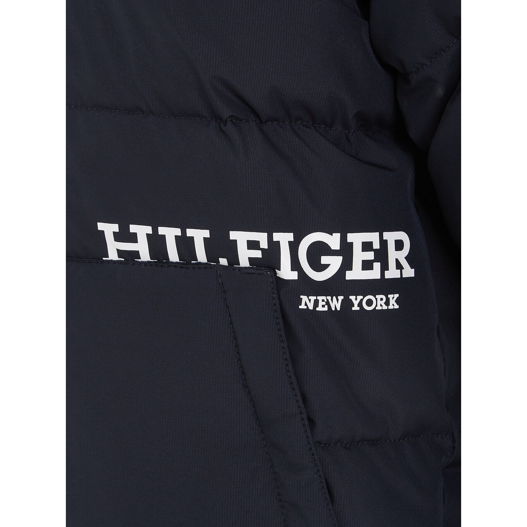 Tommy Hilfiger Пухено яке KB0KB08342 Тъмносин Regular Fit - Pepit.bg