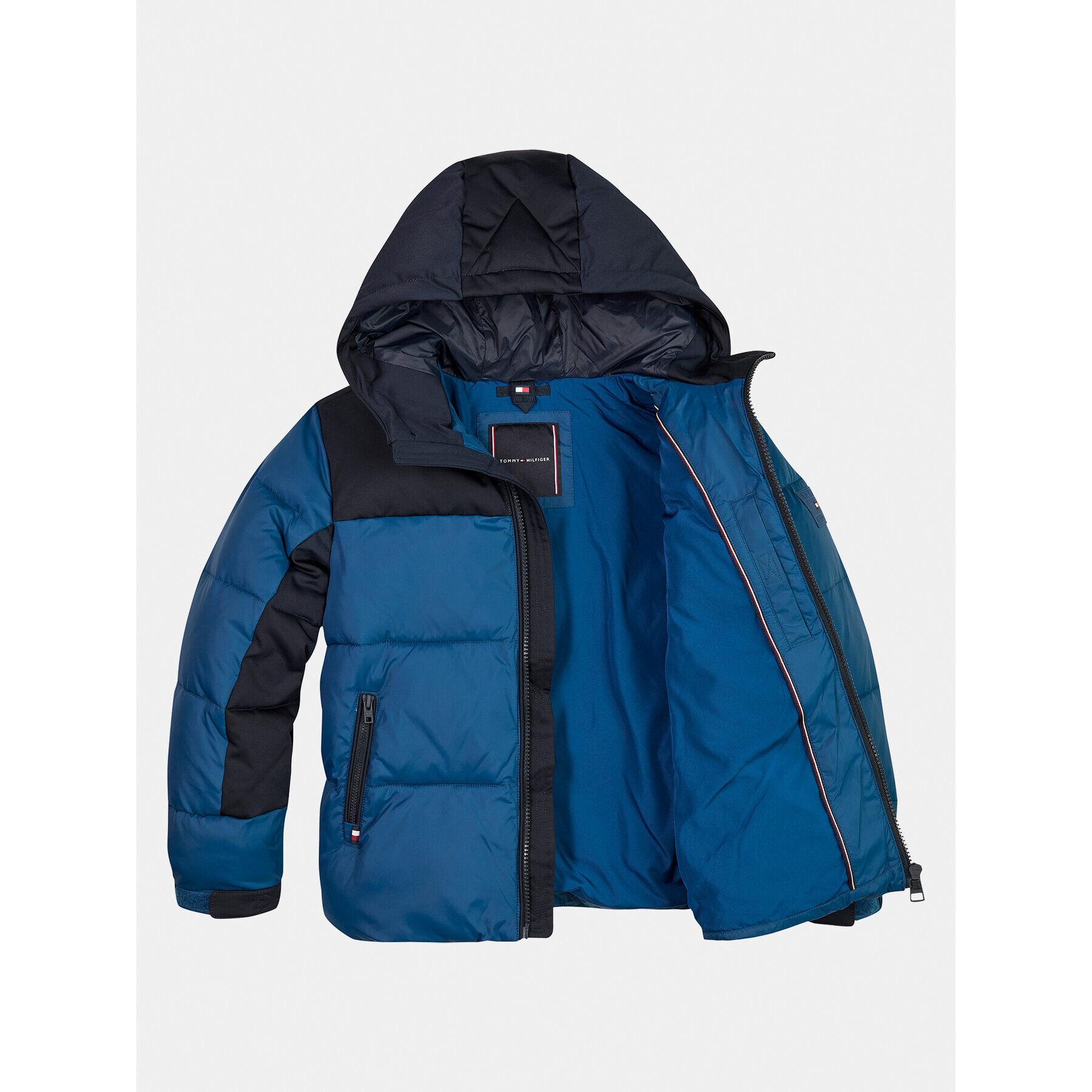 Tommy Hilfiger Пухено яке KB0KB08785 M Син Regular Fit - Pepit.bg