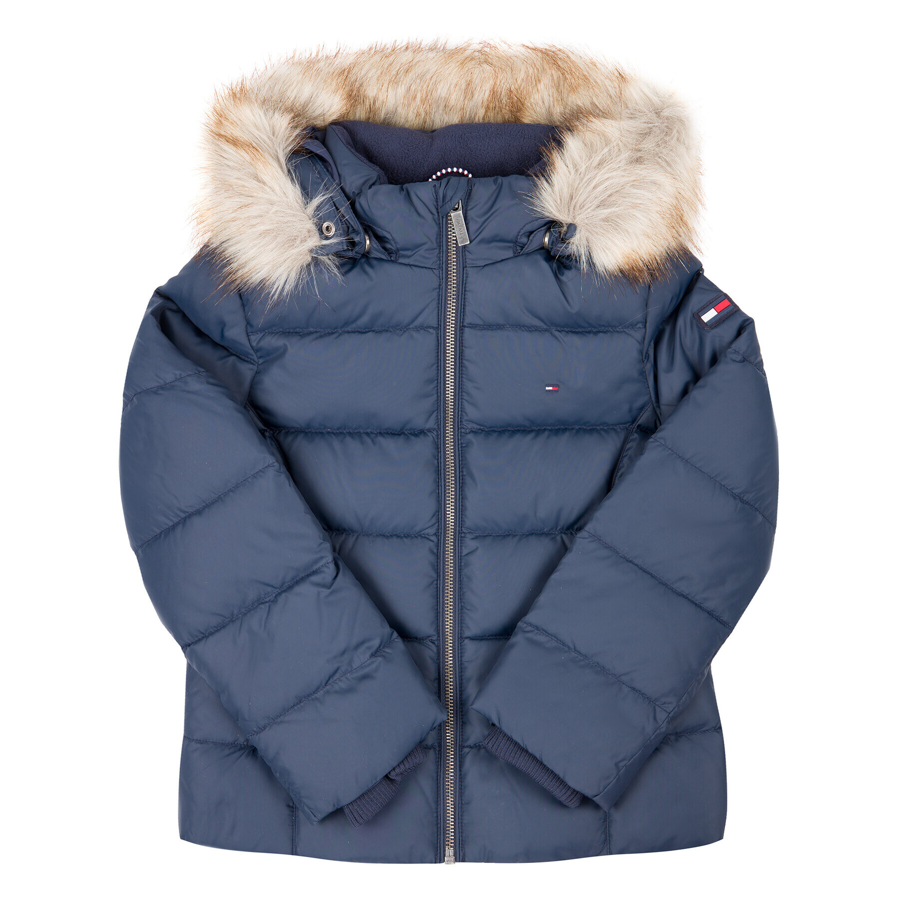 Tommy Hilfiger Пухено яке KG0KG04682 S Тъмносин Regular Fit - Pepit.bg