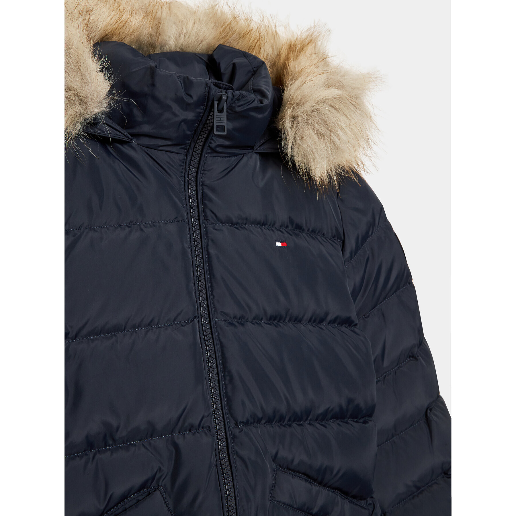 Tommy Hilfiger Пухено яке KG0KG07399 M Тъмносин Regular Fit - Pepit.bg