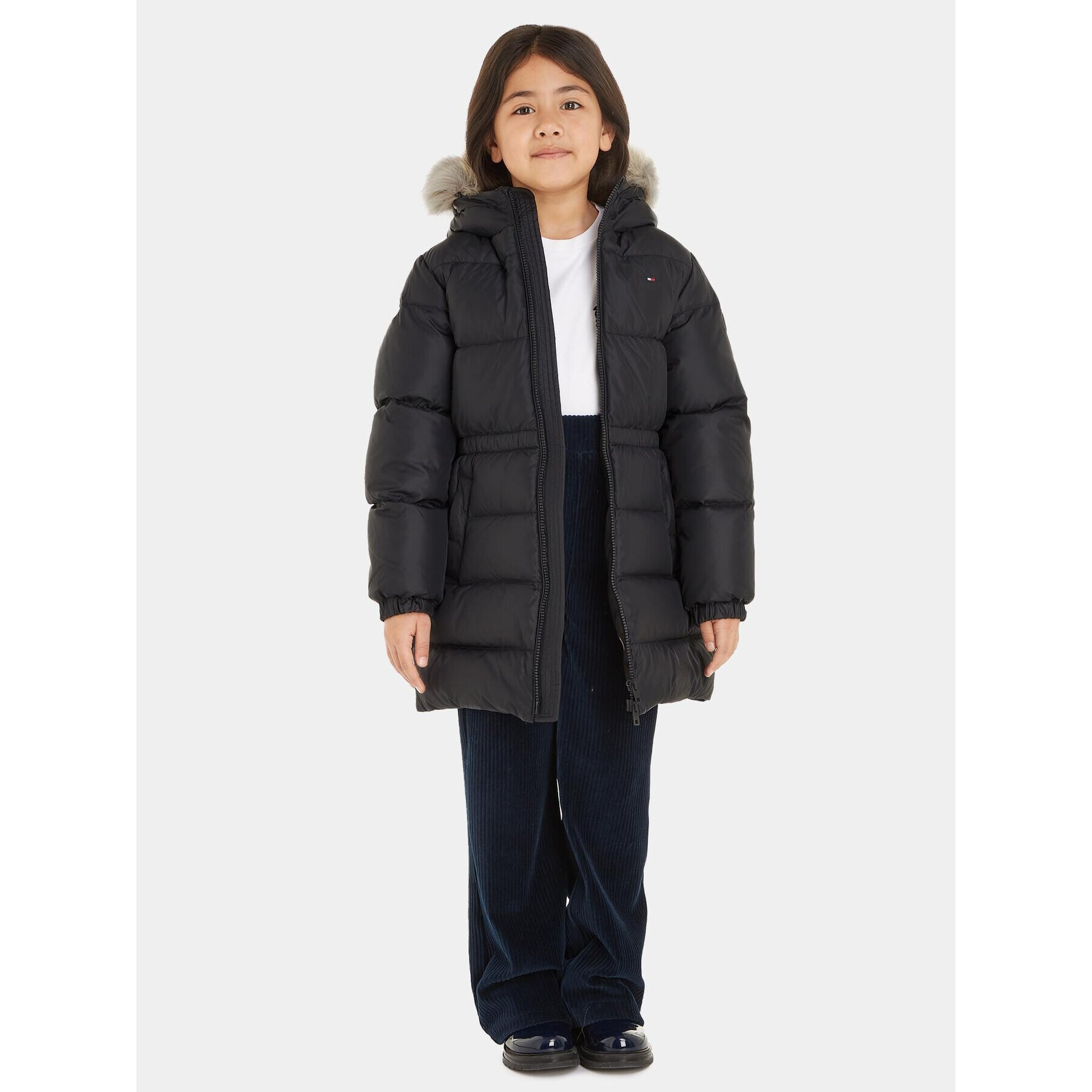 Tommy Hilfiger Пухено яке KG0KG07805 Черен Regular Fit - Pepit.bg