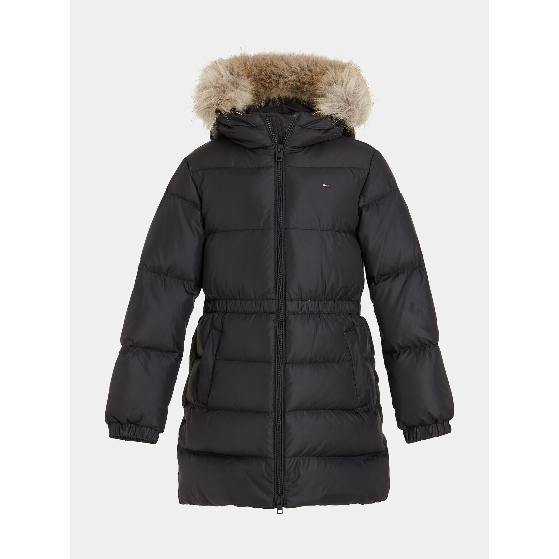 Tommy Hilfiger Пухено яке KG0KG07805 Черен Regular Fit - Pepit.bg