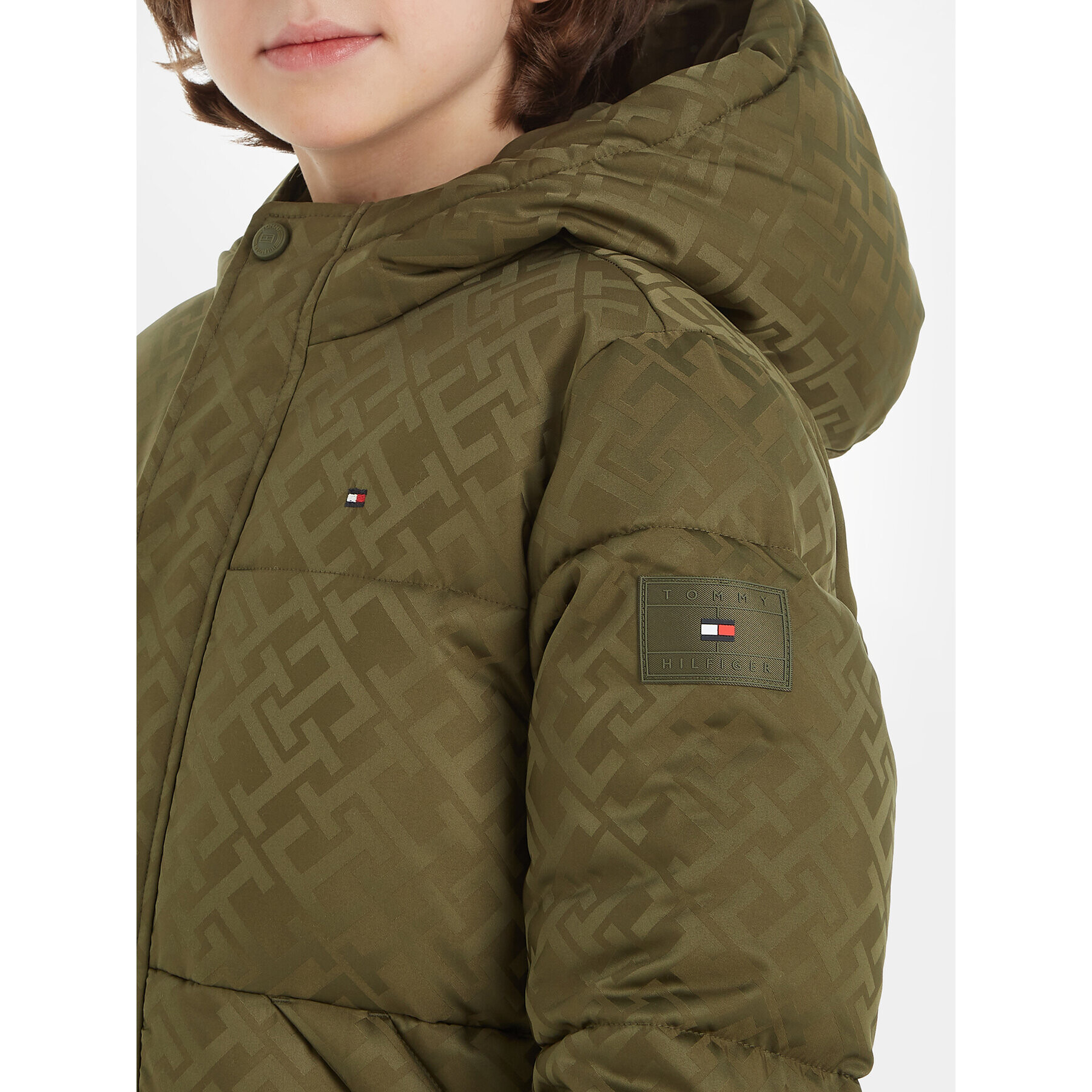 Tommy Hilfiger Пухено яке KS0KS00524 Зелен Relaxed Fit - Pepit.bg