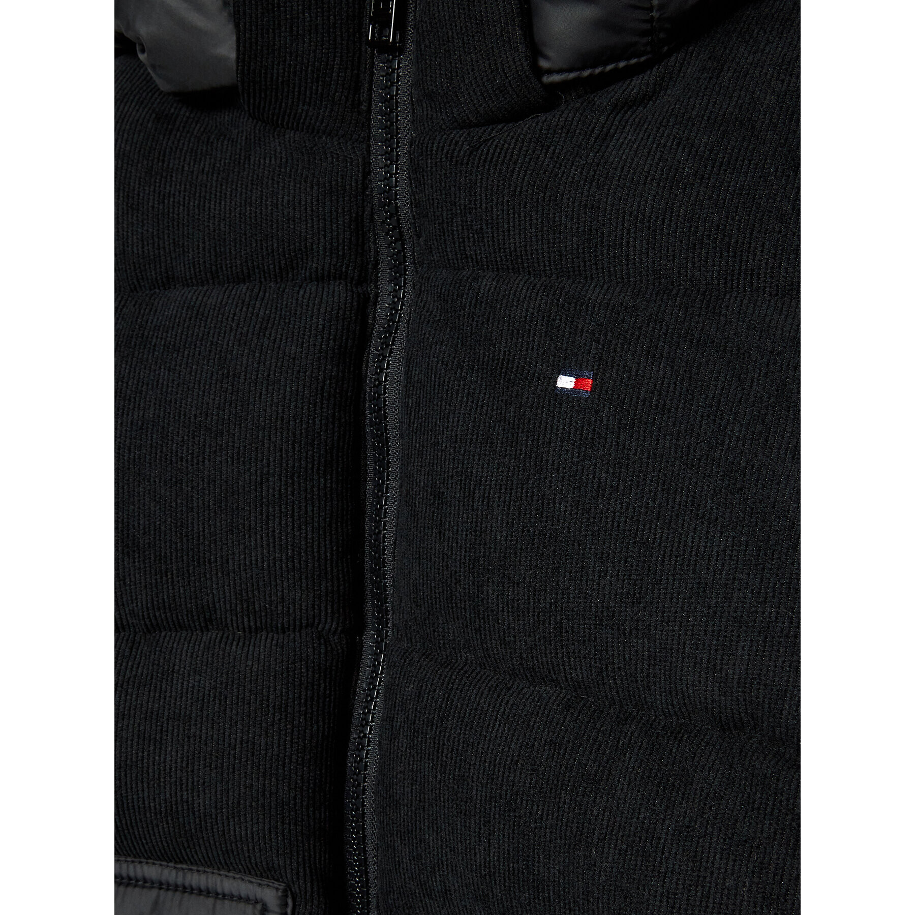 Tommy Hilfiger Пухено яке Mixed Media KB0KB07815 D Черен Regular Fit - Pepit.bg