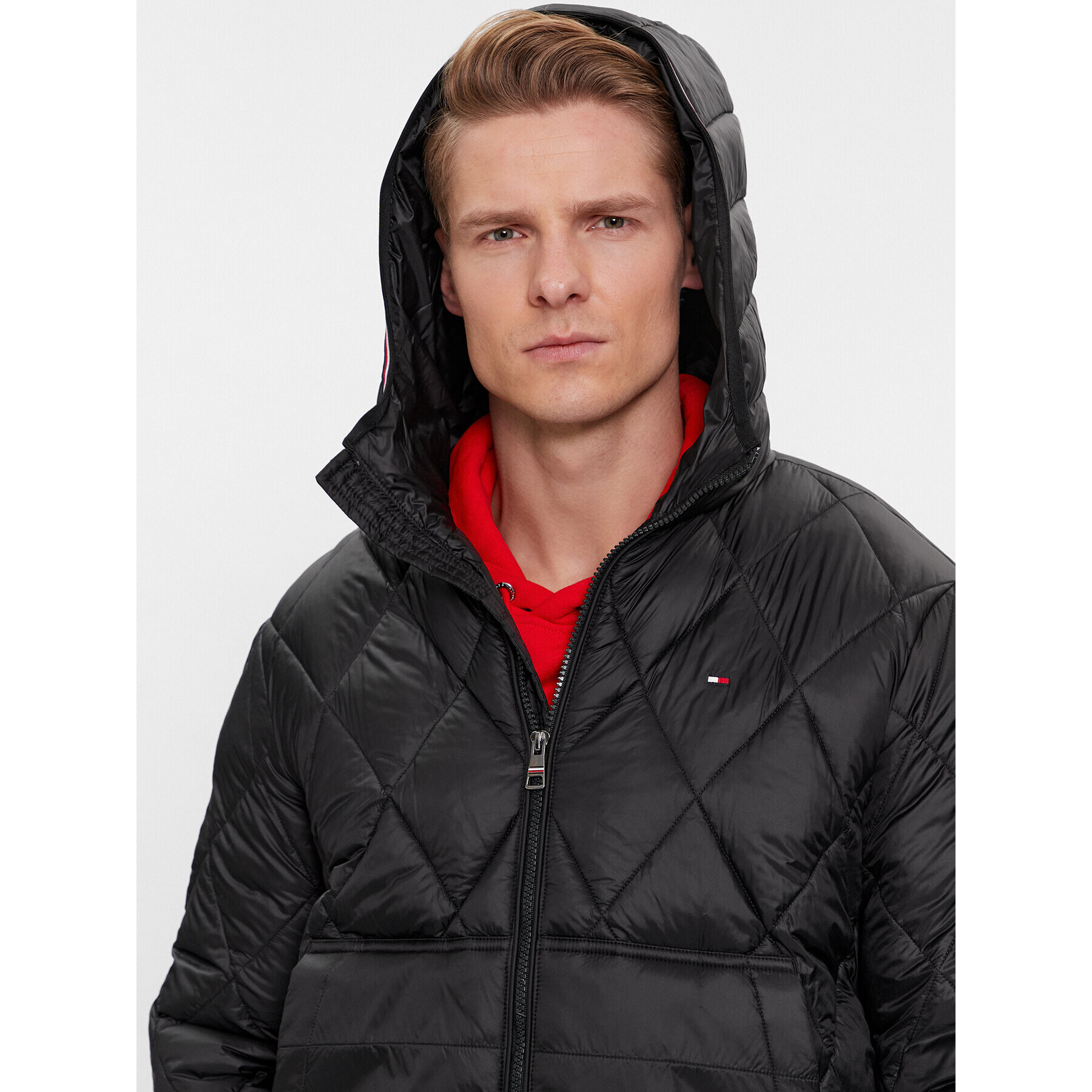 Tommy Hilfiger Пухено яке MW0MW32766 Черен Regular Fit - Pepit.bg