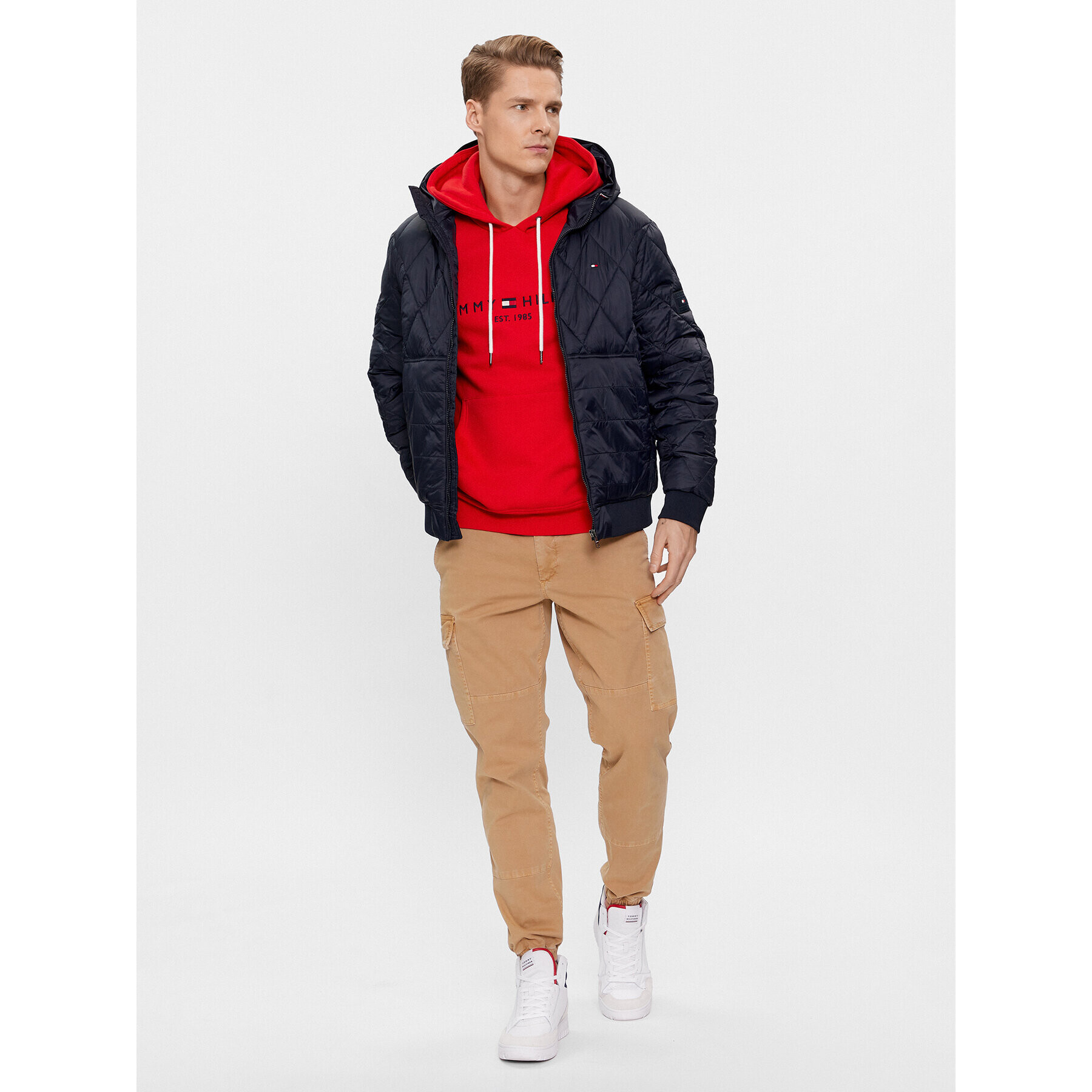 Tommy Hilfiger Пухено яке MW0MW32766 Тъмносин Regular Fit - Pepit.bg