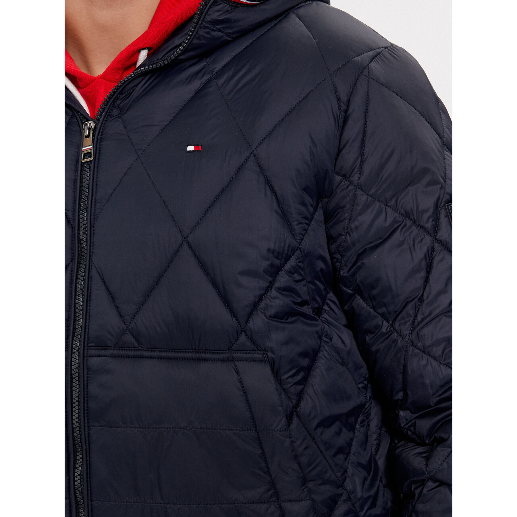 Tommy Hilfiger Пухено яке MW0MW32766 Тъмносин Regular Fit - Pepit.bg