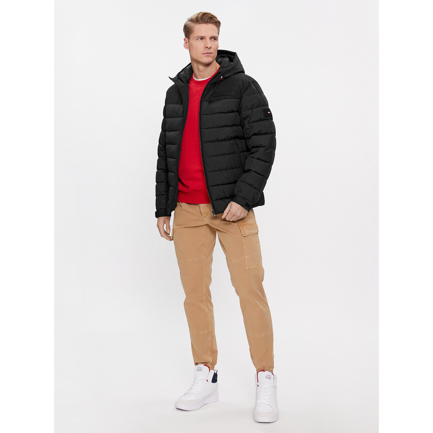 Tommy Hilfiger Пухено яке MW0MW33735 Черен Regular Fit - Pepit.bg