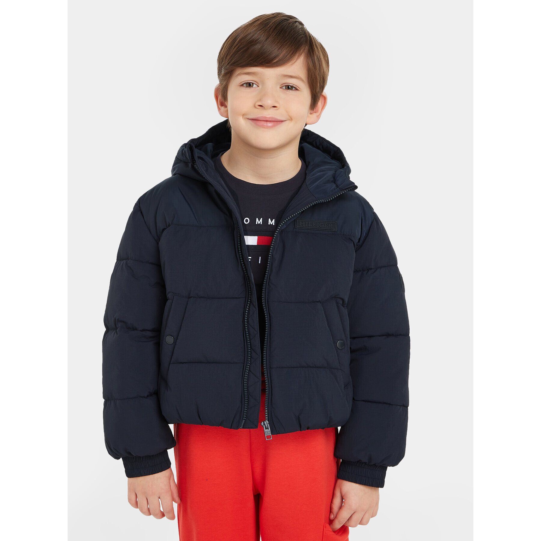 Tommy Hilfiger Пухено яке New York KG0KG07551 Тъмносин Relaxed Fit - Pepit.bg