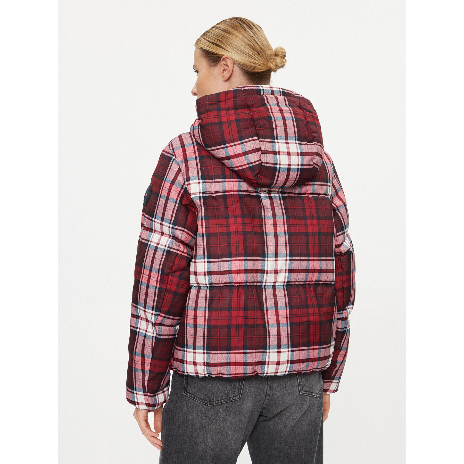 Tommy Hilfiger Пухено яке New York Tartan WW0WW40233 Червен Relaxed Fit - Pepit.bg