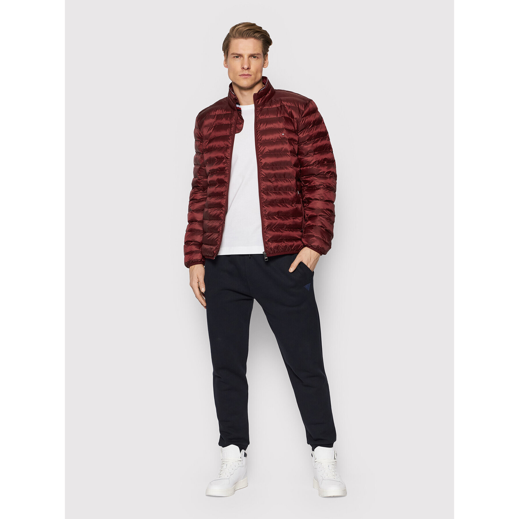 Tommy Hilfiger Пухено яке Packable Circular MW0MW18763 Бордо Regular Fit - Pepit.bg