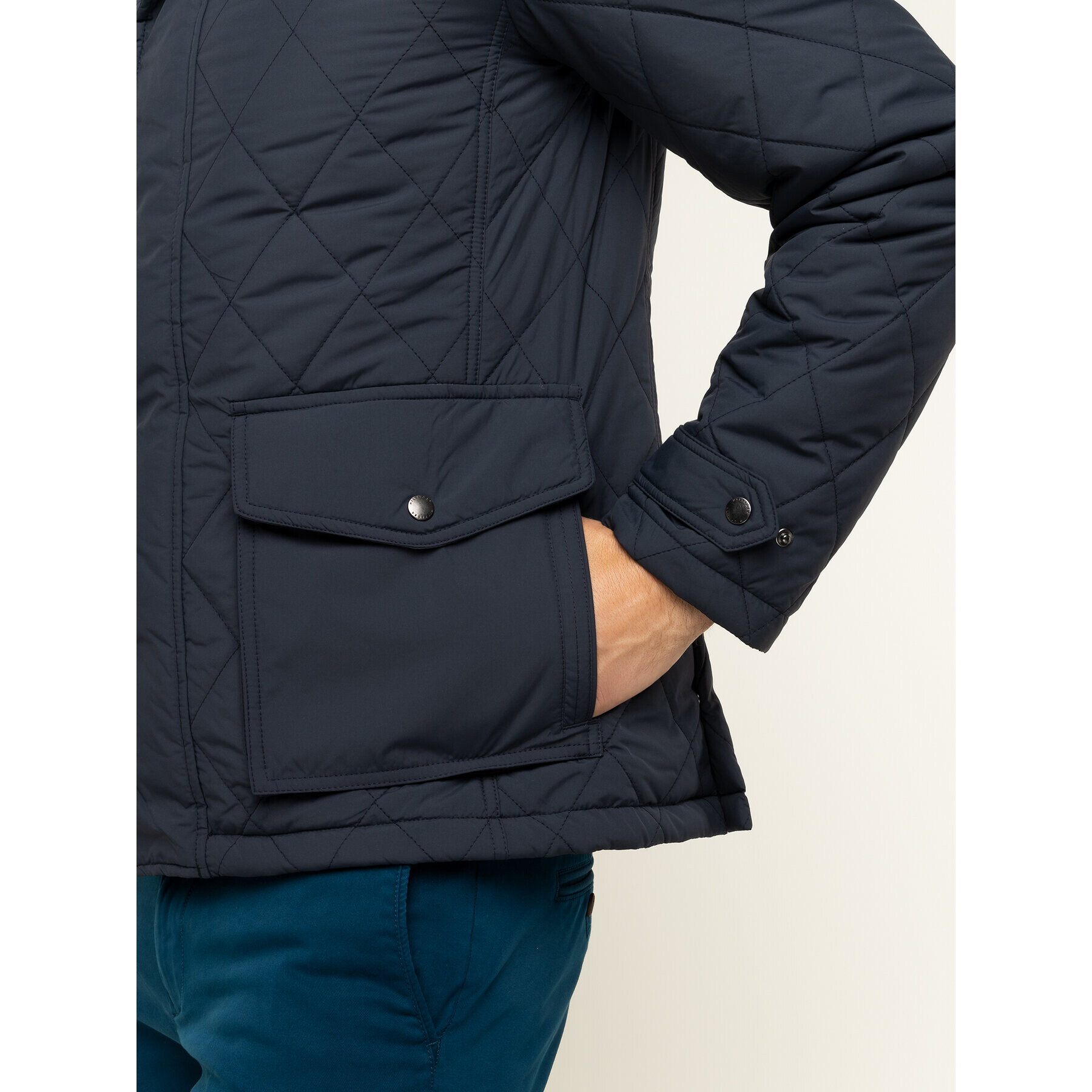 Tommy Hilfiger Пухено яке Quilted MW0MW12215 Тъмносин Regular Fit - Pepit.bg