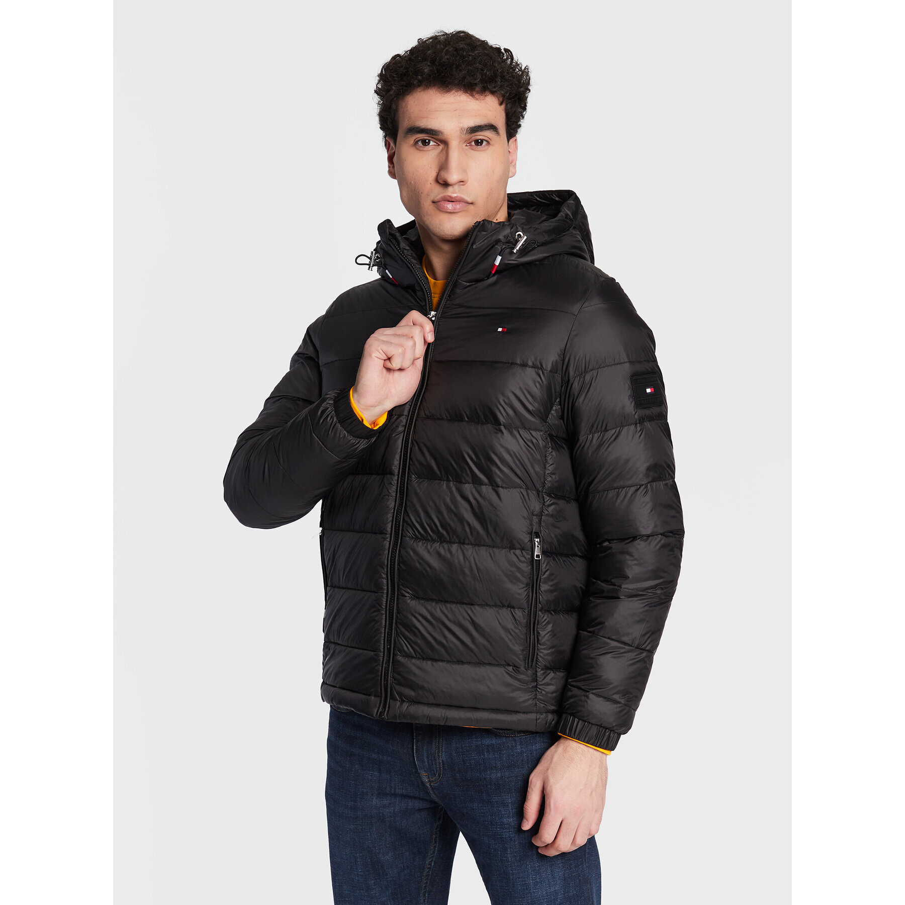 Tommy Hilfiger Пухено яке Quilted MW0MW29007 Черен Regular Fit - Pepit.bg