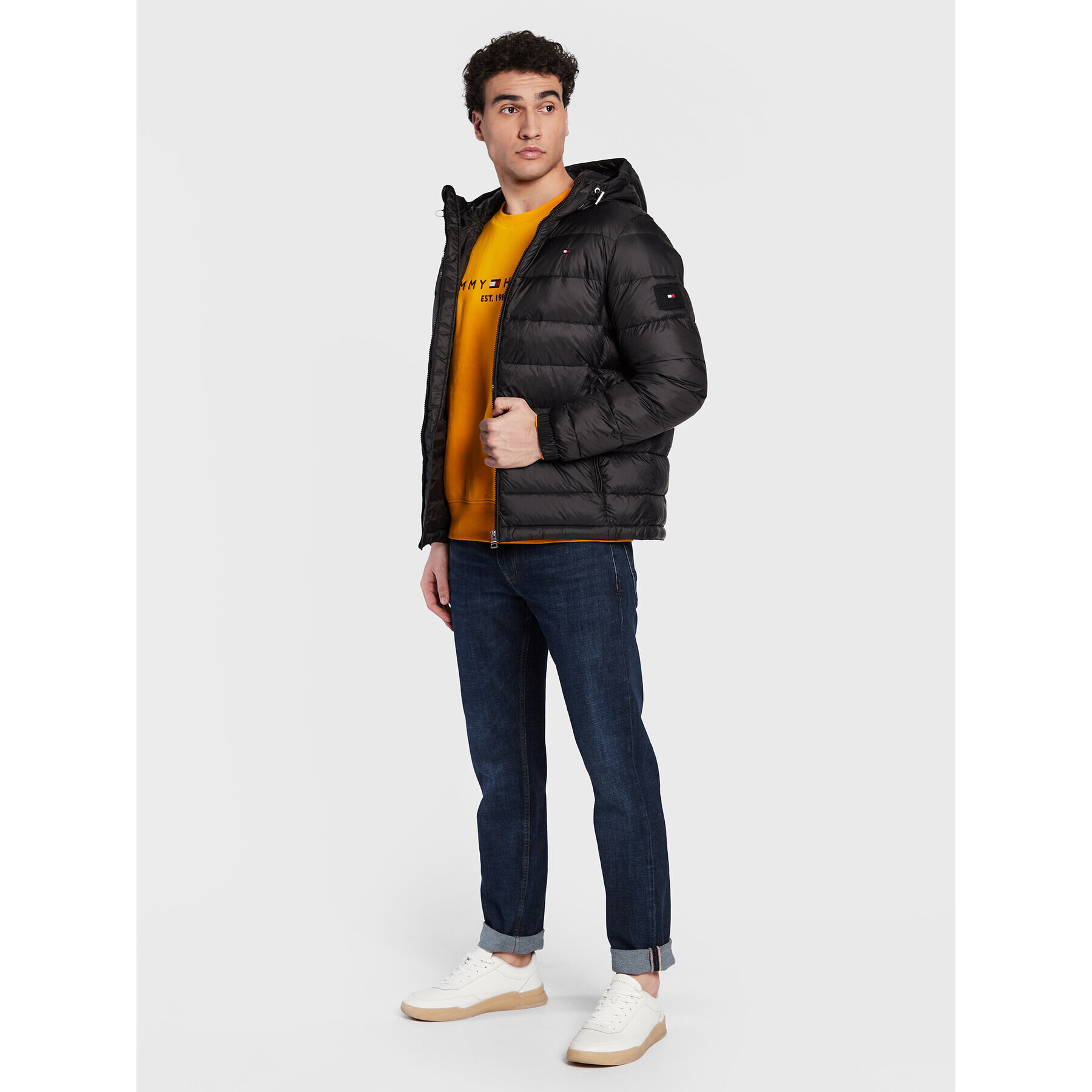 Tommy Hilfiger Пухено яке Quilted MW0MW29007 Черен Regular Fit - Pepit.bg