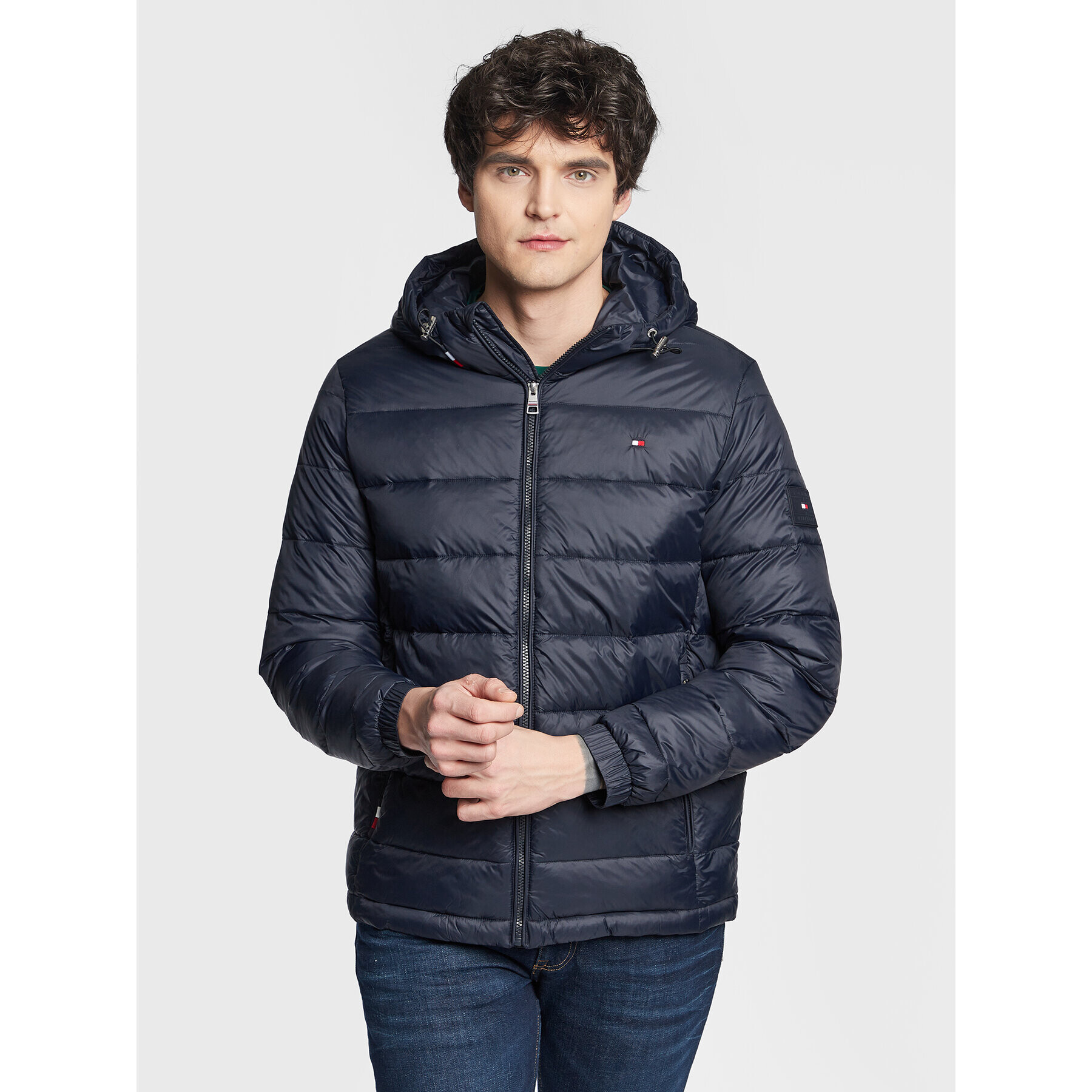 Tommy Hilfiger Пухено яке Quilted MW0MW29007 Тъмносин Regular Fit - Pepit.bg