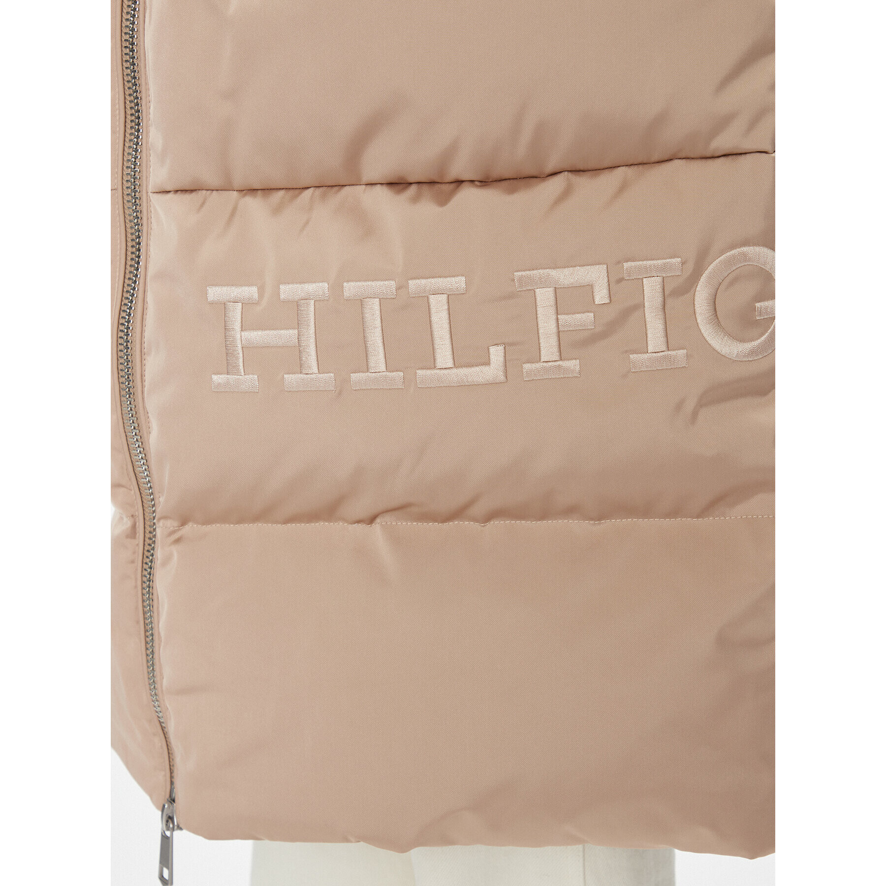 Tommy Hilfiger Пухено яке Sateen WW0WW40834 Бежов Regular Fit - Pepit.bg