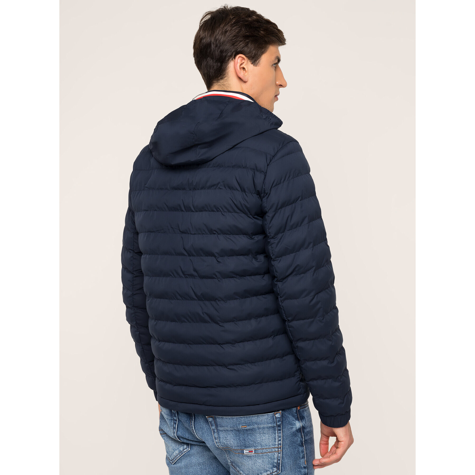 Tommy Hilfiger Пухено яке Strech Quilted MW0MW11495 Тъмносин Regular Fit - Pepit.bg